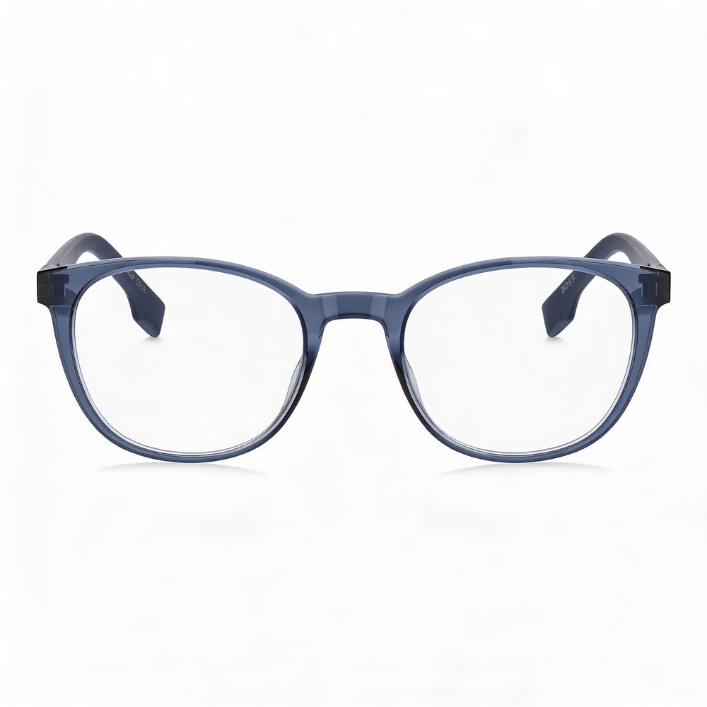 BOSS 1577 Men's Blue Polyamide Inj-GRIL. Non Polarized Casual Rectangular Eyeglasses 52-20-150