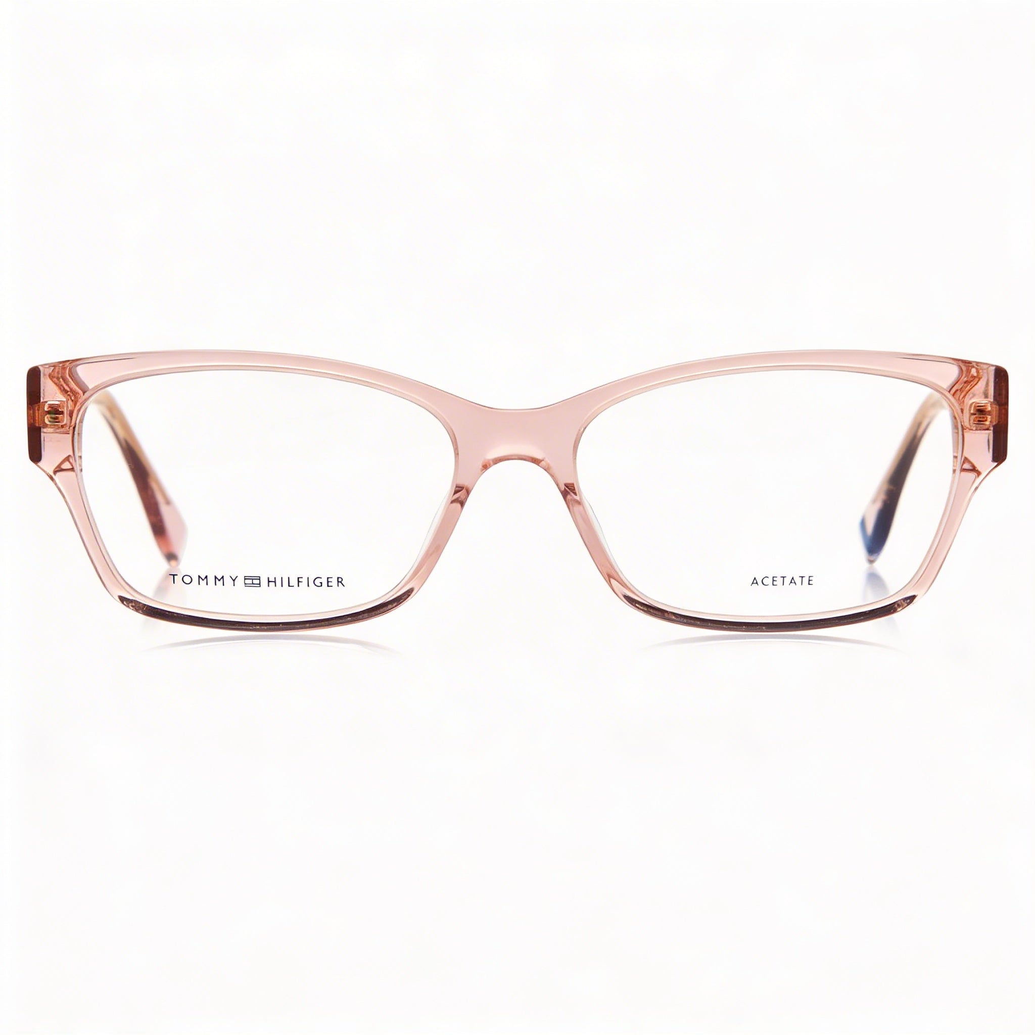 Gafas Tommy Hilfiger Th 2055 para mujer, estilo casual, de acetato, color rosa, con lentes transparentes, 54 mm, Photo 2