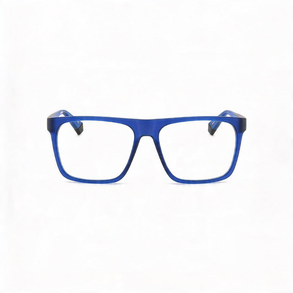 Polaroid Casual Men's Non-Polarized Sunglasses with Eco Polyamide Frame, Matte Blue, 56mm Lens Width