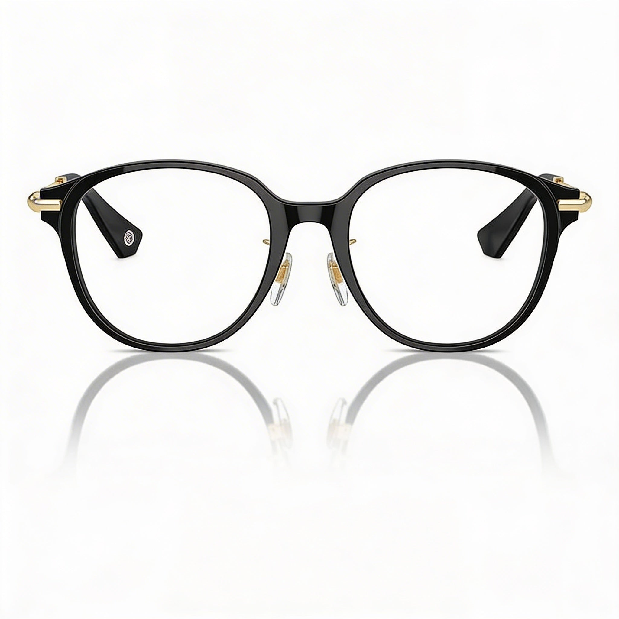 BURBERRY Be 2412d Men's Black Acetate Lightweight Frame with Clear Lenses Eyewear, Lens Width 52mm, Photo 1