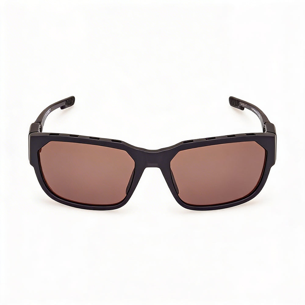 Gafas de sol deportivas adidas Modern para hombre, montura negra opaca, lentes marrones, protección UV 400, 58 mm
