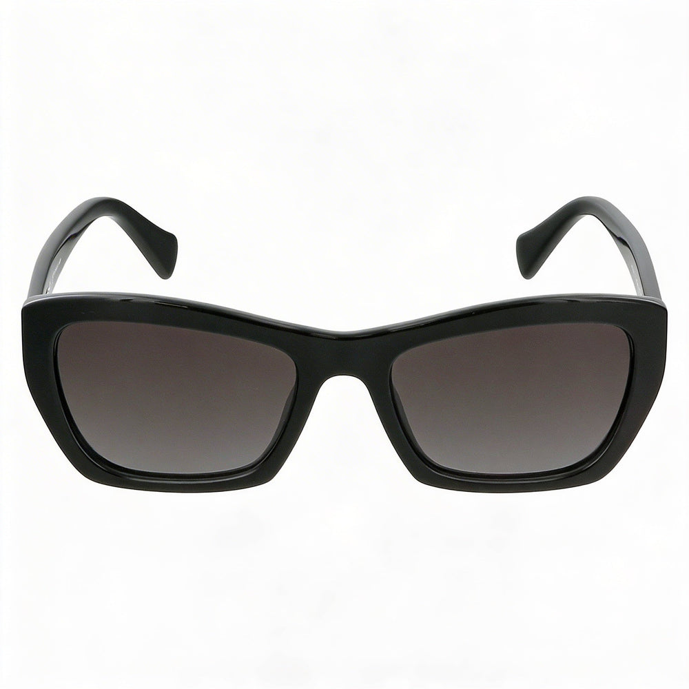 Salvatore Ferragamo SF958S Unisex Rectangular Black Plastic Grey Lens 100% UV Protection Sunglasses 55mm
