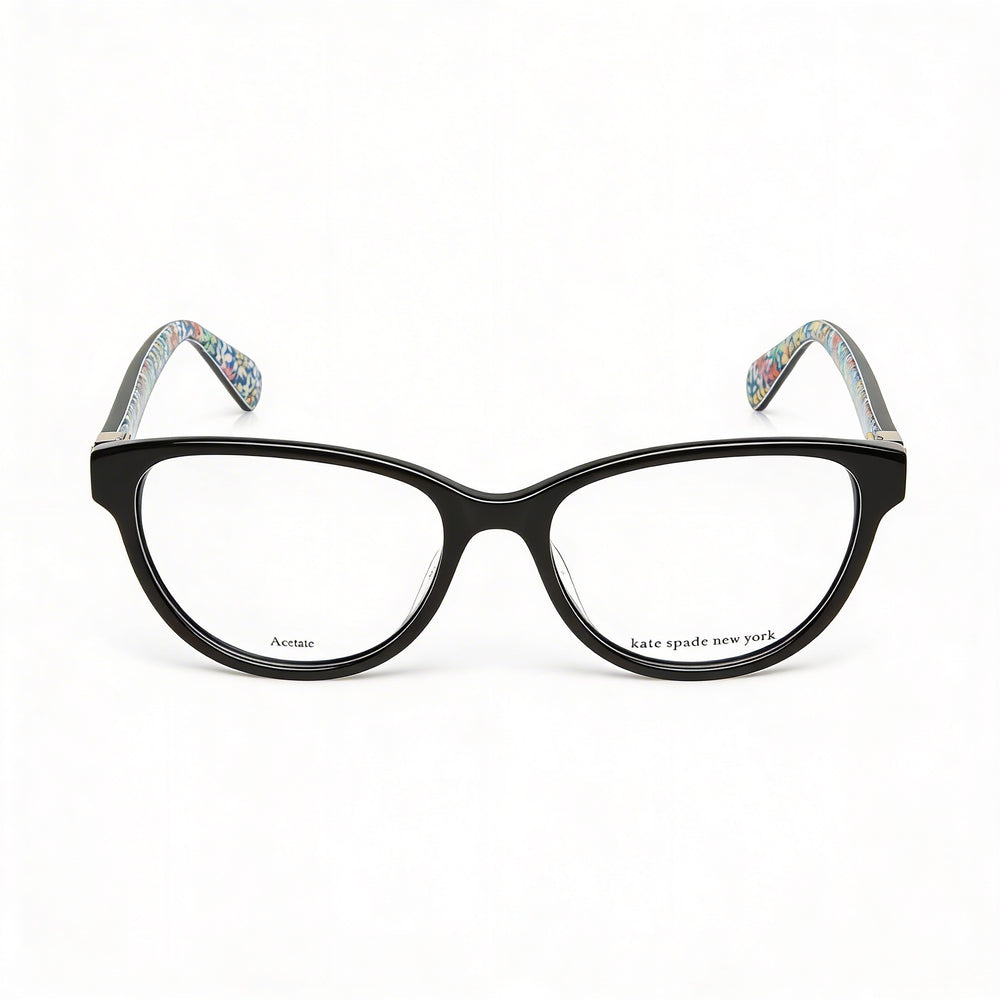Kate Spade New York Moderno Gafas Ópticas Cat Eye con Montura de Acetato Negro para Mujer Ancho de Mica 52 mm
