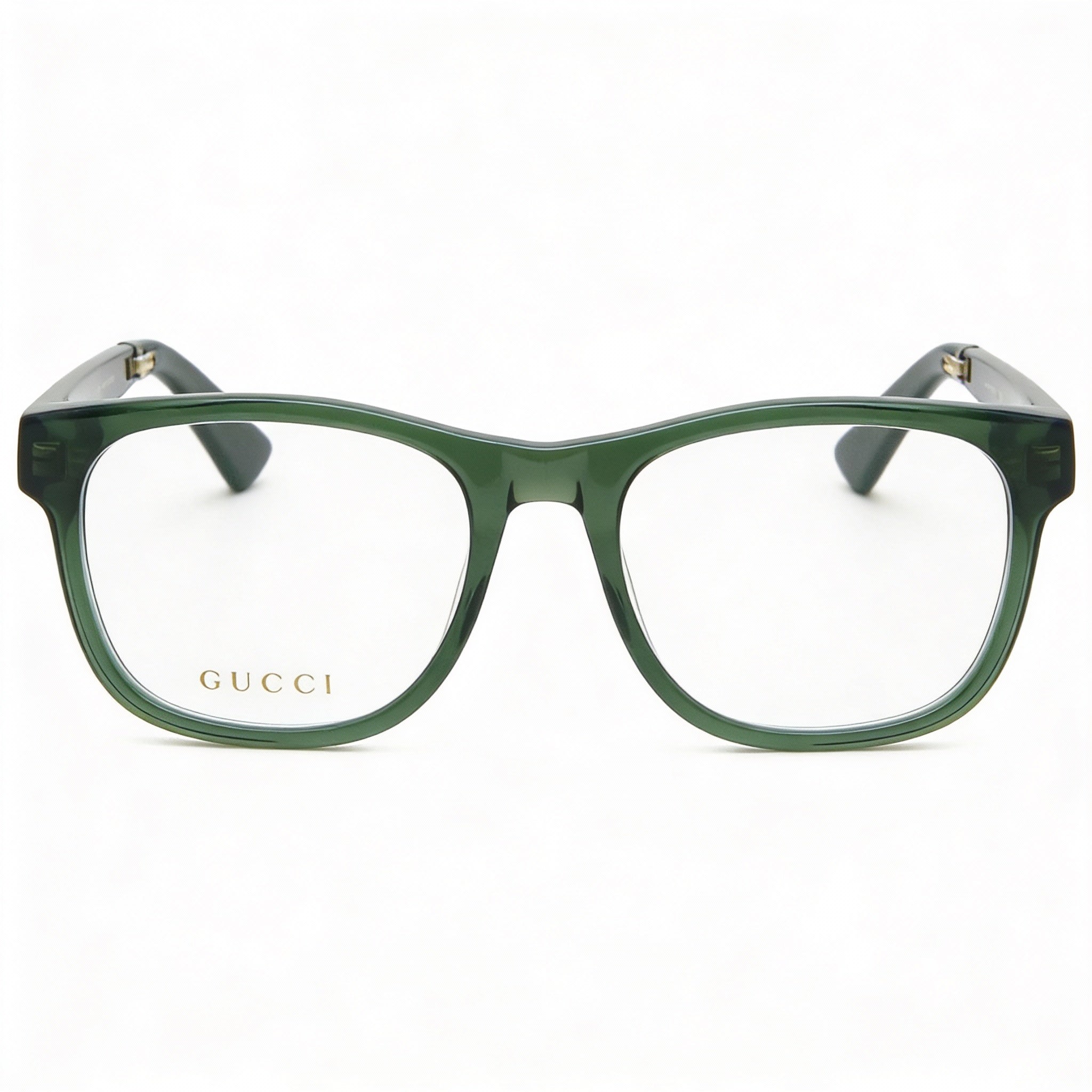 Gucci GG0004ON 011 Men's Translucent Green Plastic Eyeglasses 53mm, Photo 1