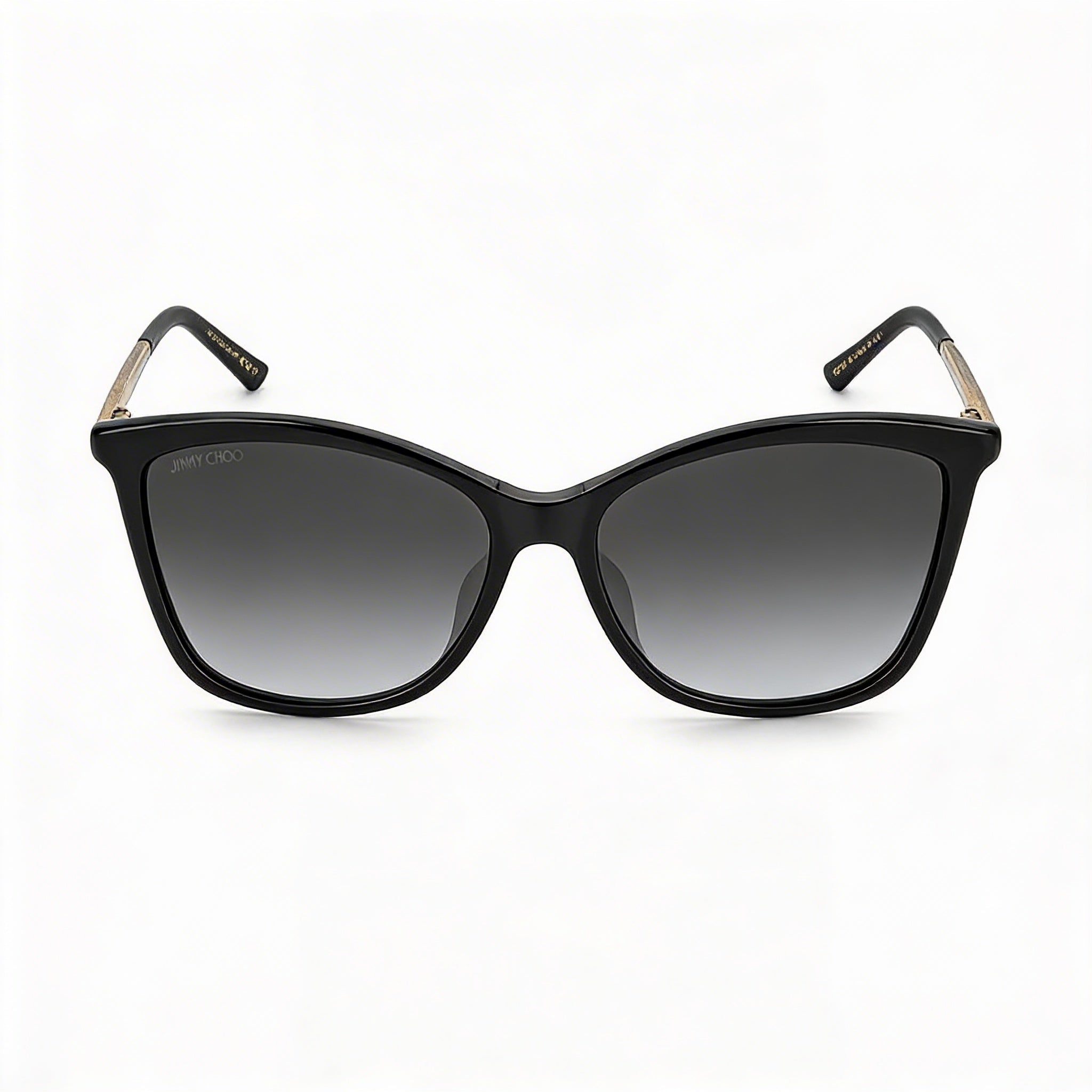 Jimmy Choo Casual Women's Sunglasses, Black Acetate Frame, Black Lenses, UV Protection, 56mm, Photo 1
