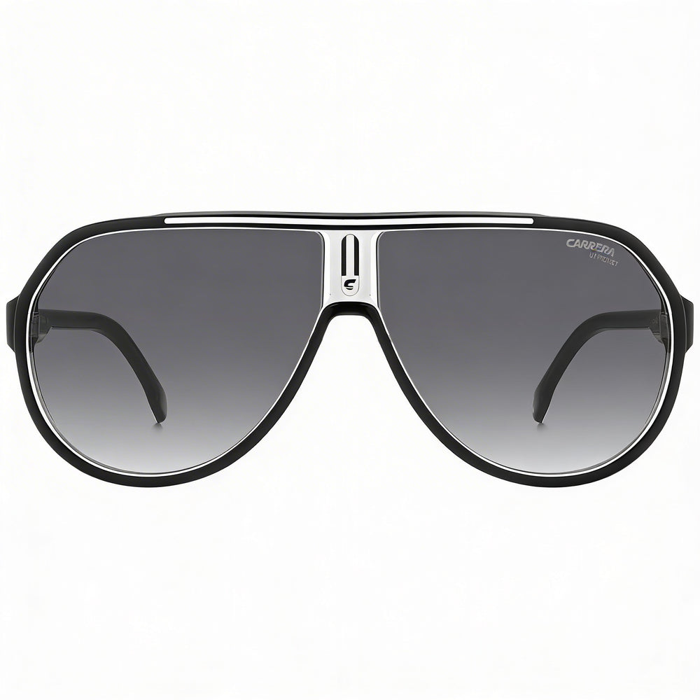 Carrera Modern Unisex Black White Thermoplastic Elastomers Frame UV Protection Sunglasses 64mm