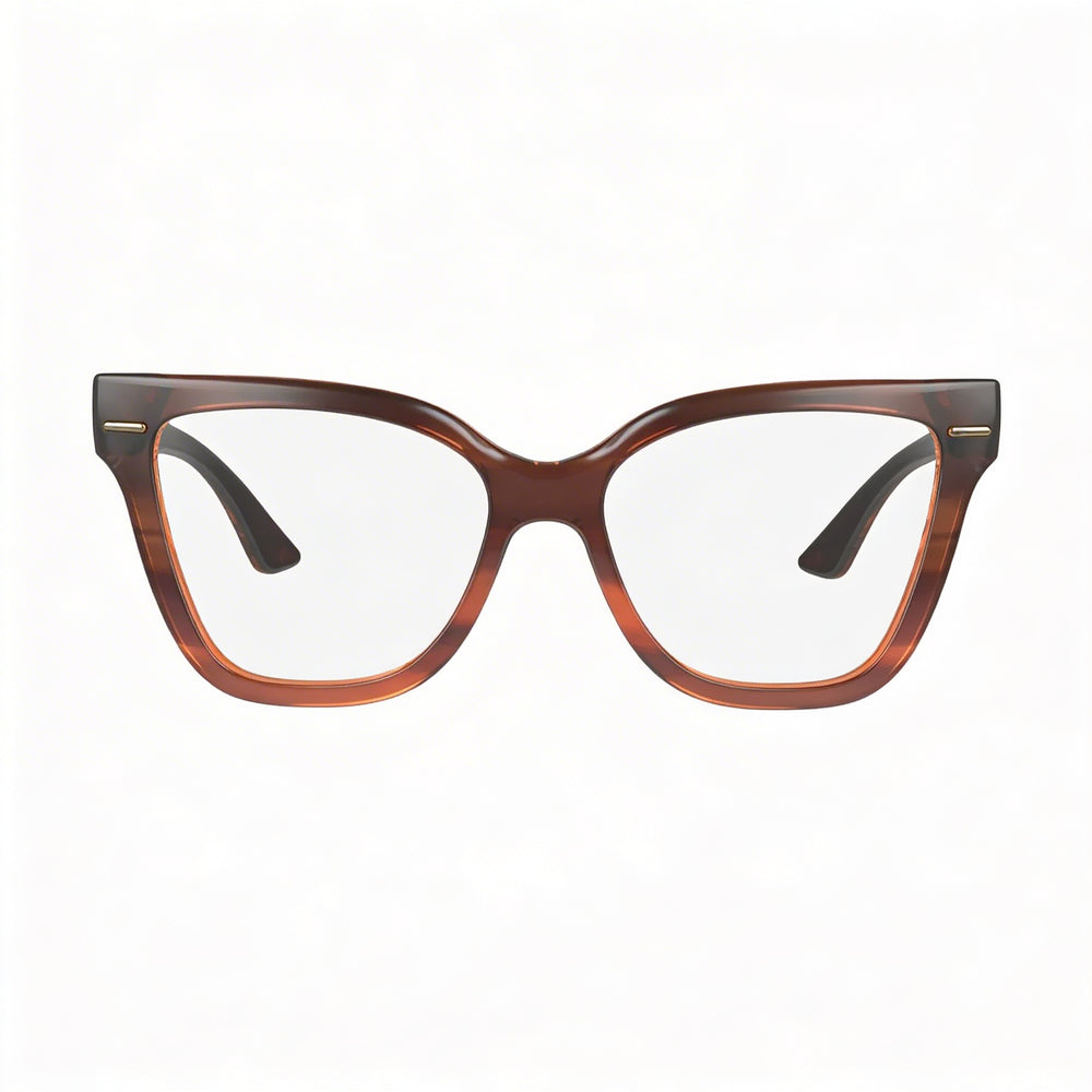 Calvin Klein Women's Modern Acetate Frame Polycarbonate Lens Sunglasses in Striped Brown, 54mm