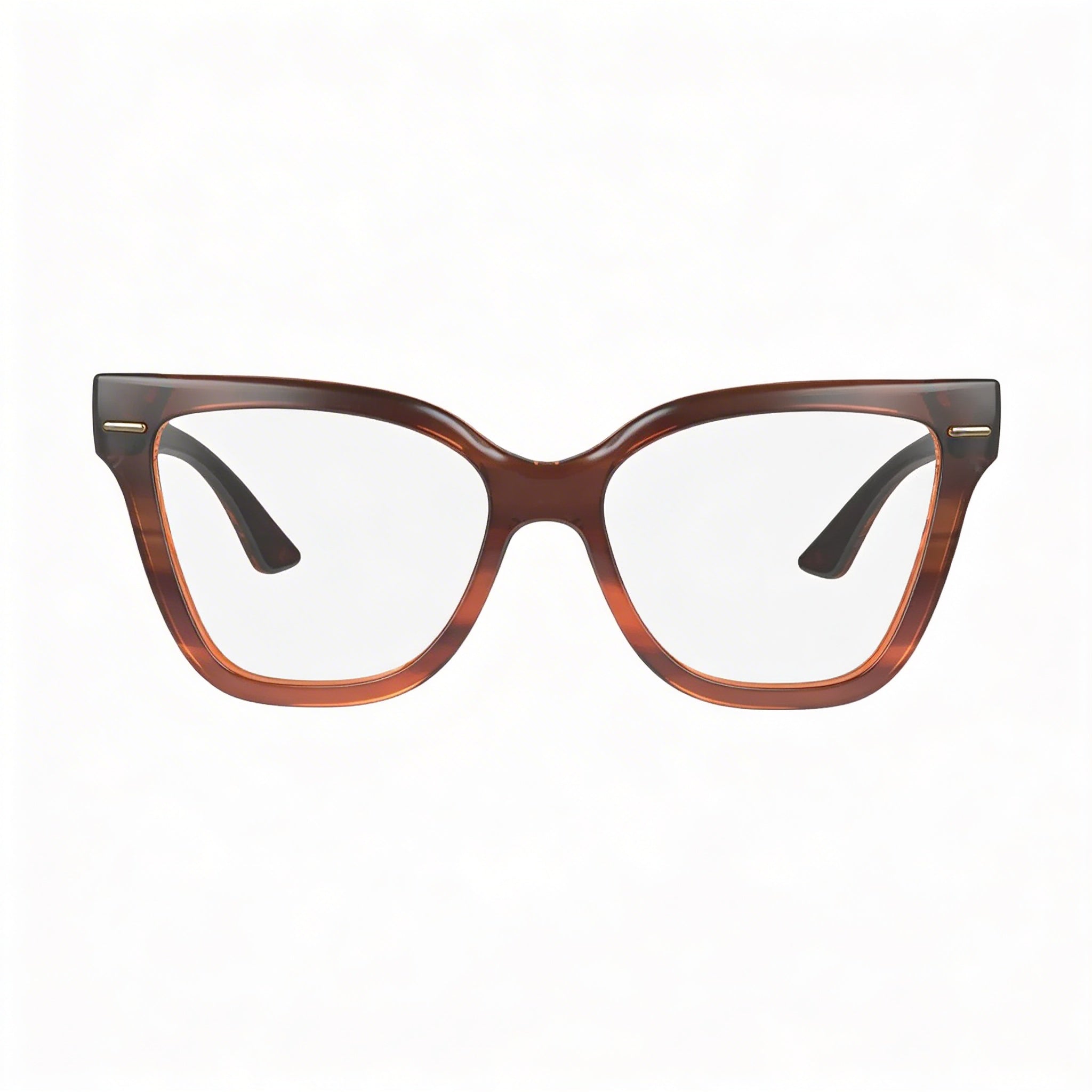 Calvin Klein Women's Modern Acetate Frame Polycarbonate Lens Sunglasses in Striped Brown, 54mm, Photo 2