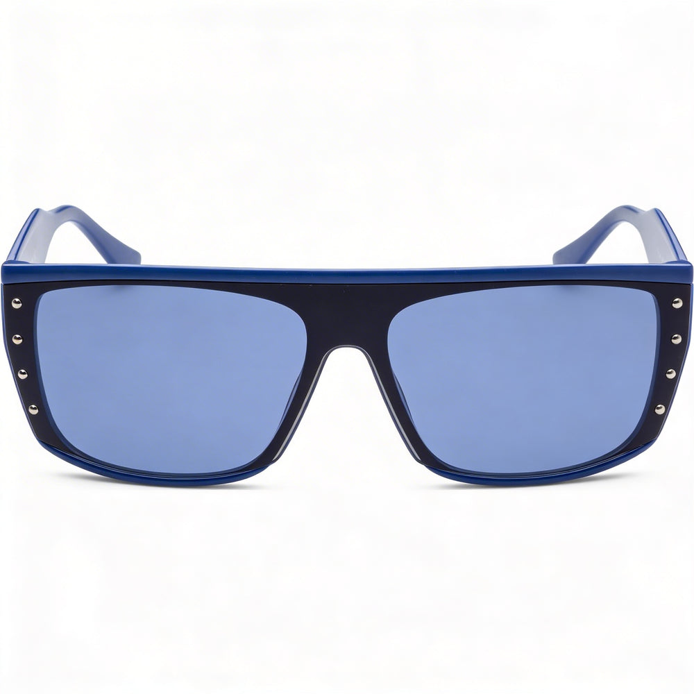 Jimmy Choo RYLAN/S Casual Browline Unisex Sunglasses, Blue Cellulose Frame, UV Protection, 99mm