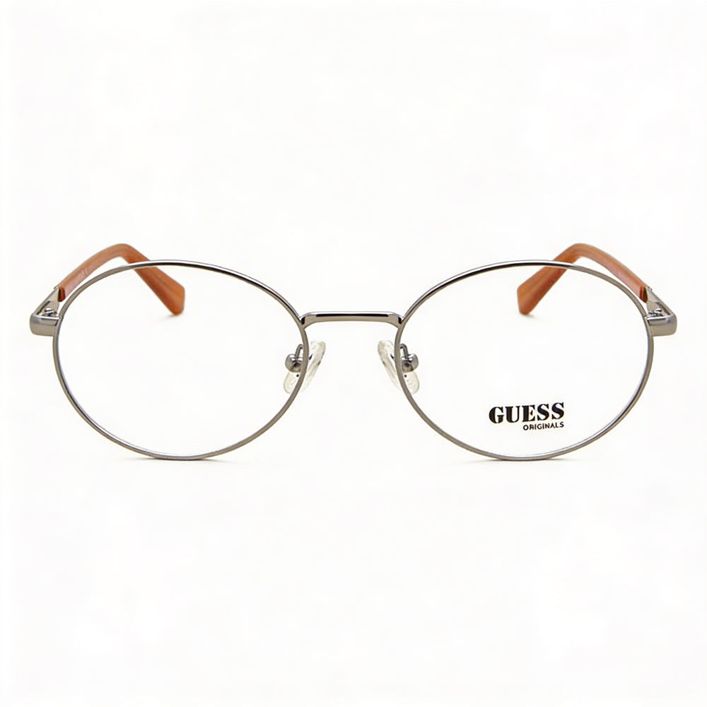 Guess GU8239 Unisex Metal Eyeglasses with Shiny Gunmetal Frame, 55mm, non- DEMO LENSES