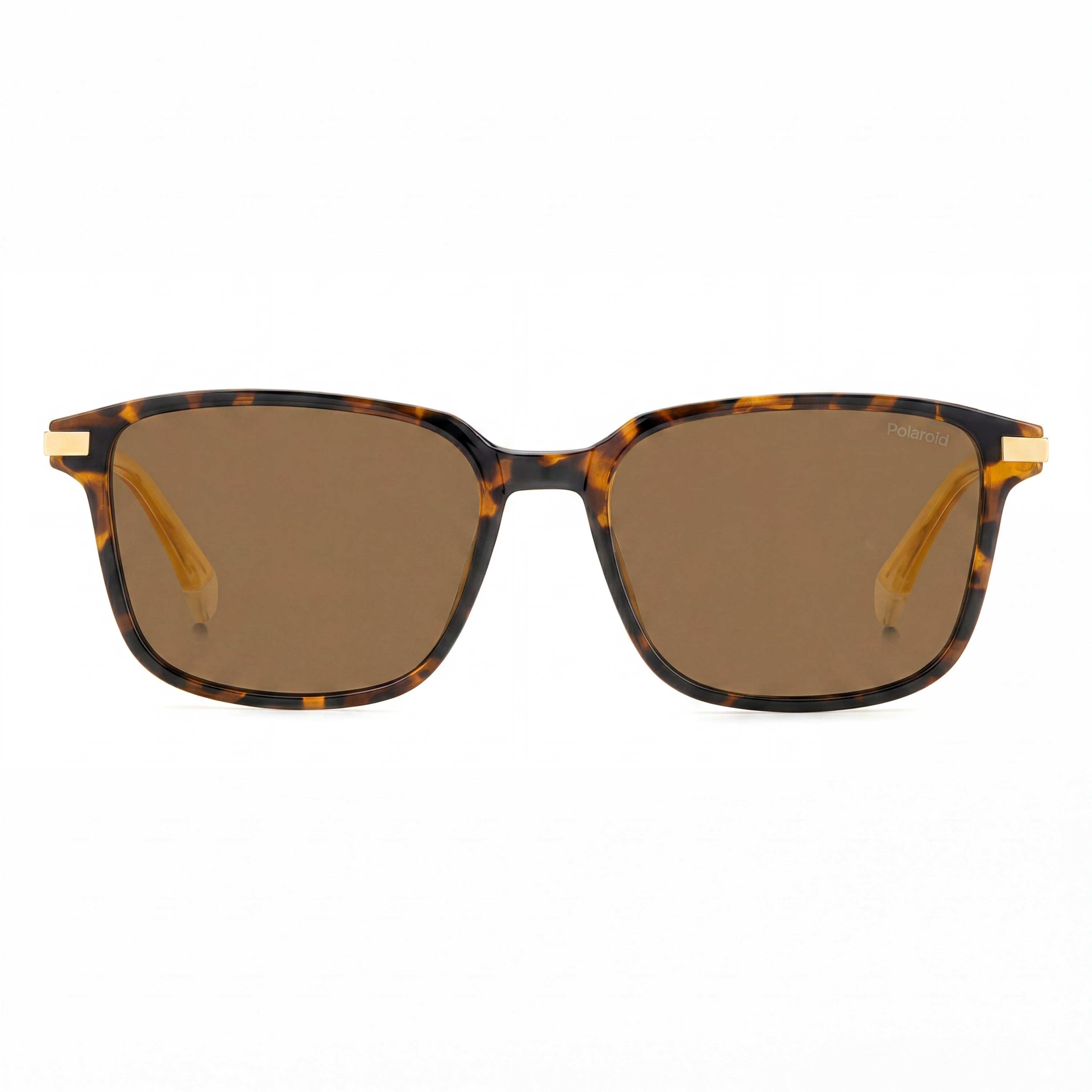 Gafas de sol polarizadas unisex Polaroid UV 400 con montura de policarbonato marrón Habana y lentes polarizadas de bronce de 54 mm, Photo 2