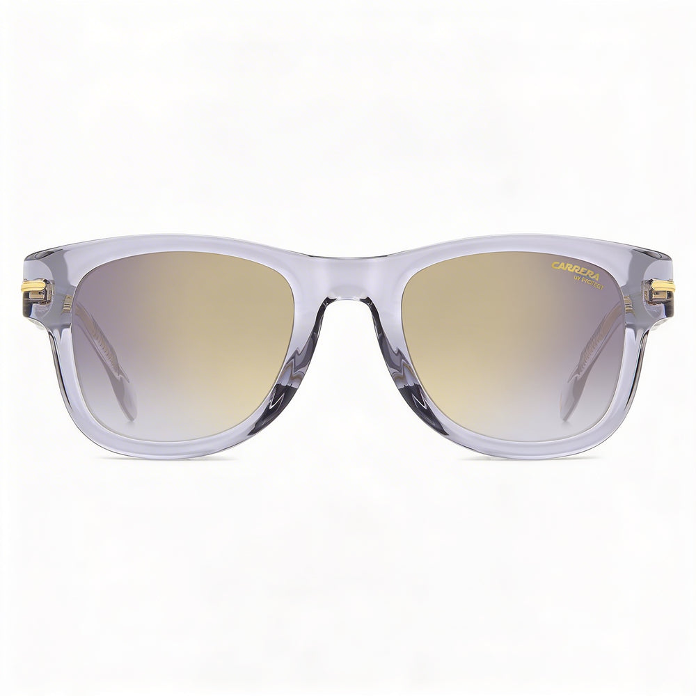 Gafas de sol Carrera 330/S para hombre, de acetato gris, con lentes de espejo dorado con degradado gris, 100 % protección UV, 50 mm