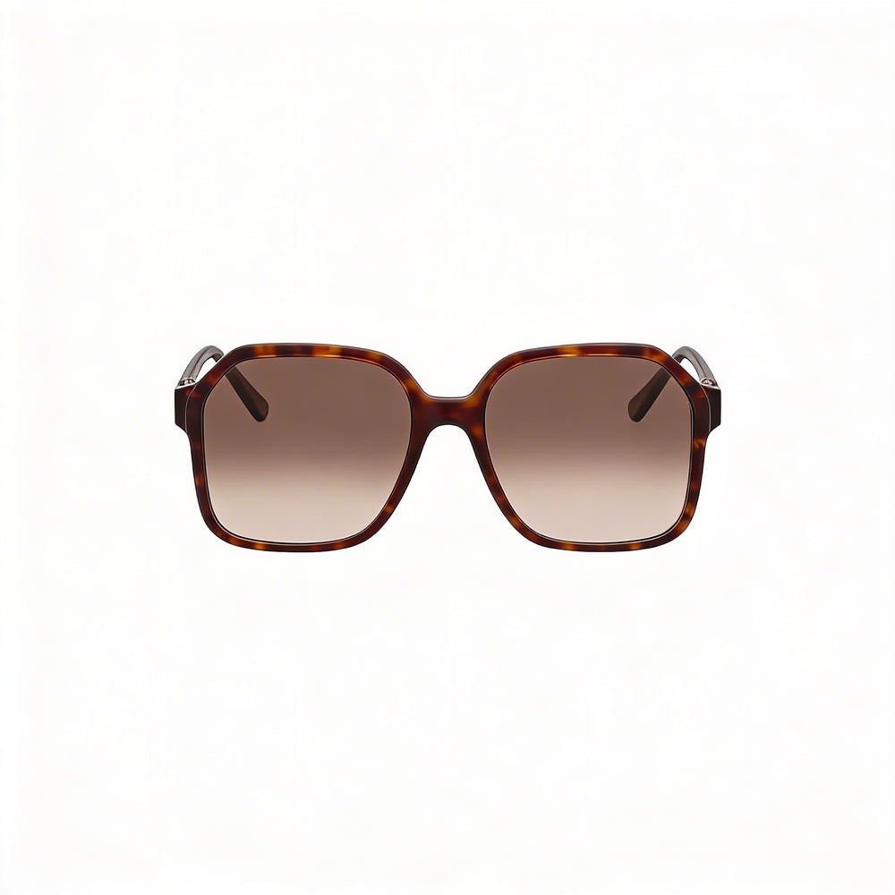 Ferragamo SF1069S Women's Tortoise Acetate Square Sunglasses Grey Gradient Lenses 100% UV Protection 56mm