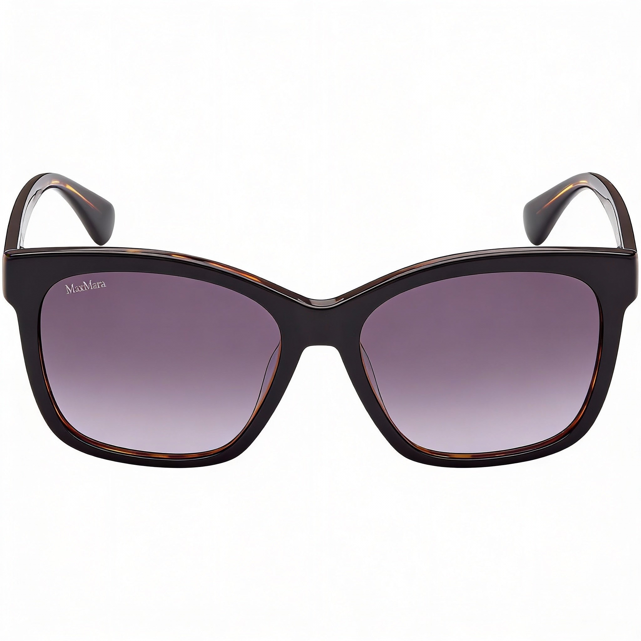 Gafas de sol casuales MaxMara para mujer, montura de acetato negro, lentes ahumadas degradadas, protección UV, 56 mm, Photo 2