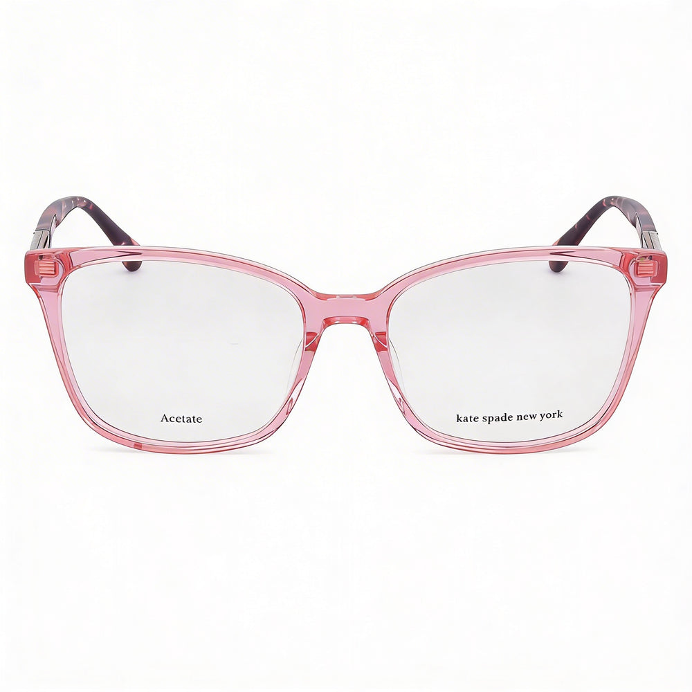 kate spade new york Davina Gafas rosas para mujer con montura de acetato y lentes de policarbonato, ancho de lente de 54 mm