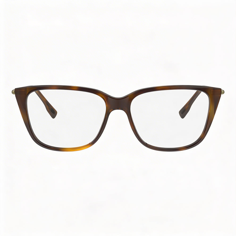 Montura de gafas de acetato moderno Lacoste para mujer en Habana con lentes de no policarbonato Habana de 54 mm