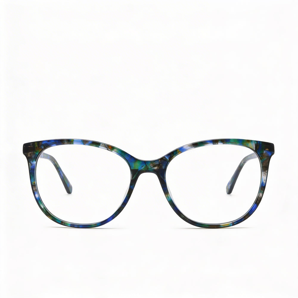 Juicy Couture Modern Women's Acetate Frame Eyeglasses in Blue Havana with Polycarbonate Lenses, 52mm Lens Width