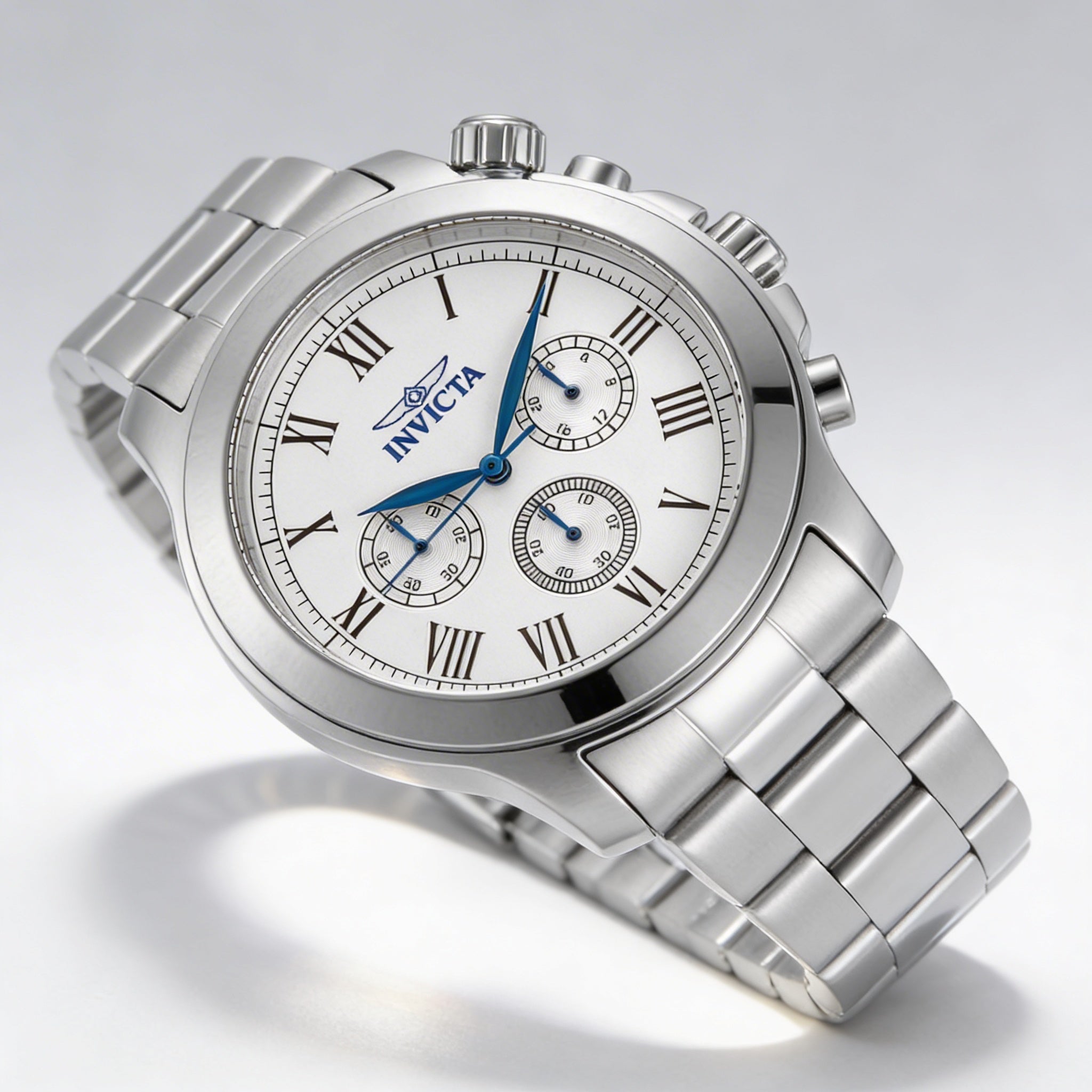 Invicta Men's Quartz Watch, Chronograph Functionality, Stainless Steel Case and Bracelet, 44mm, Photo 2