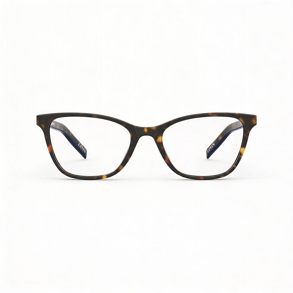 Gafas de sol Levi's LV 1022 para mujer, montura completa, estilo ojo de gato, color habana oscuro, de polimetilmetacrilato, talla 52-19-145