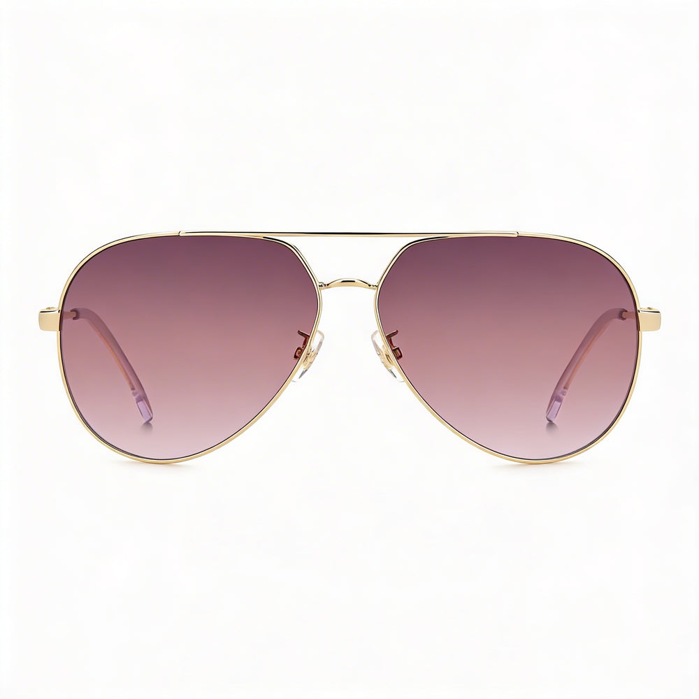 Gafas de sol para mujer Carrera Carrera 3005/S de acero inoxidable, doradas, burdeos, con lentes rosas sombreadas burdeos de 63 mm, protección UV
