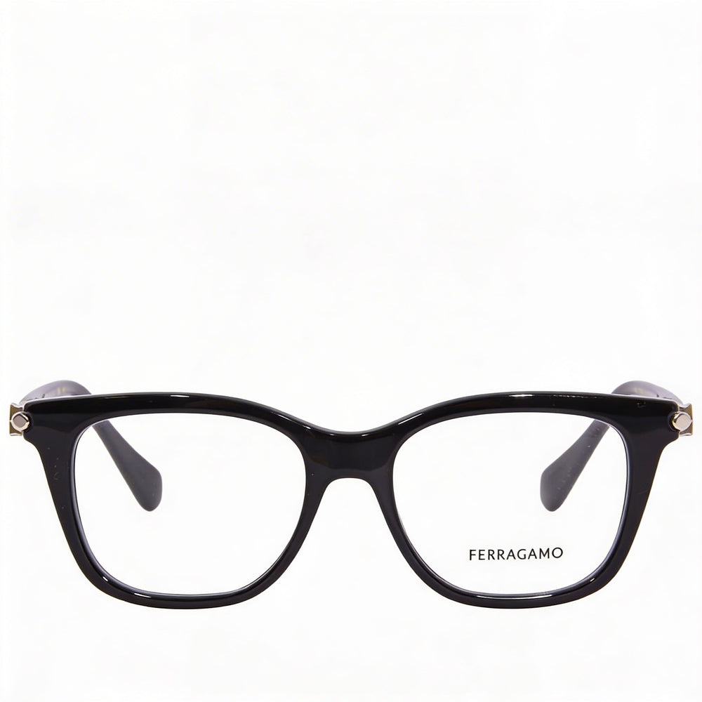 Ferragamo Women's Casual Eyewear, Multicoloured INJECTED Frame with Black Lenses, 50mm Lens Width