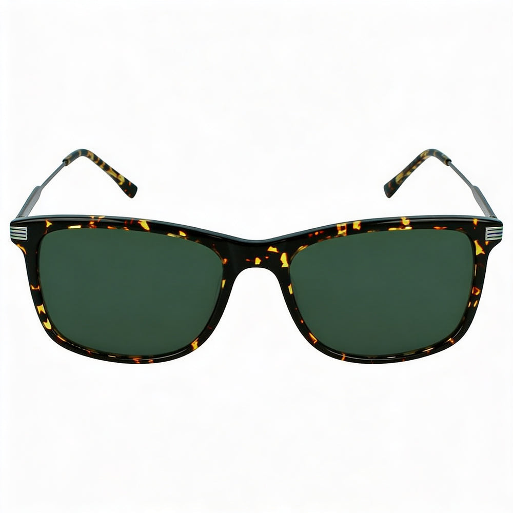 Lacoste Unisex Classic Rectangular Dark Havana Plastic Frame UV Protection Sunglasses 56mm