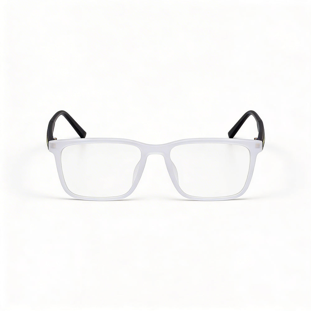 Gafas Nautica N8183 para hombre con montura de metal cristalino mate y lentes transparentes, tamaño 54 mm
