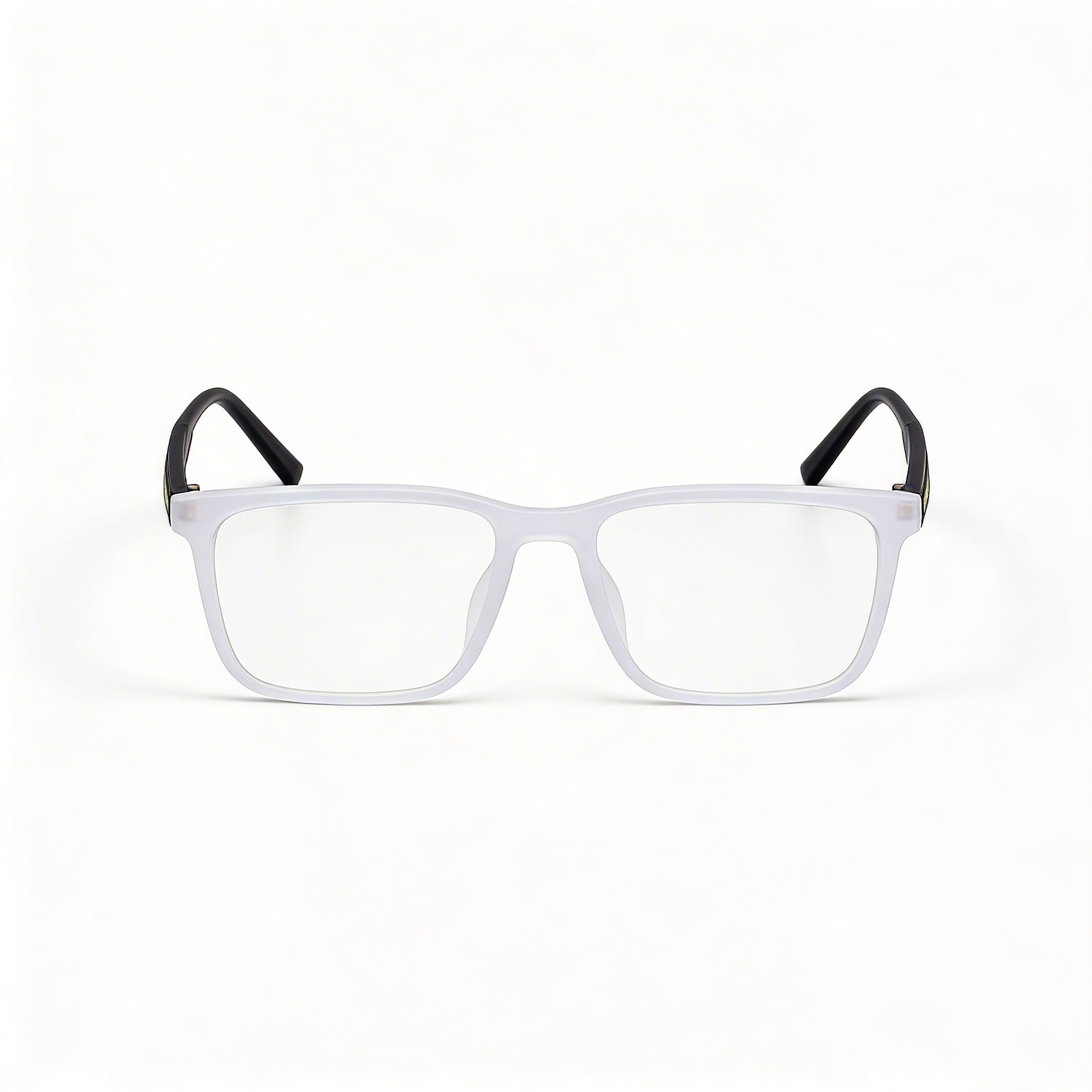 Nautica N8183 Men's Eyewear featuring a Matte Crystal Metal Frame and Clear Lenses, Size 54mm, Photo 2