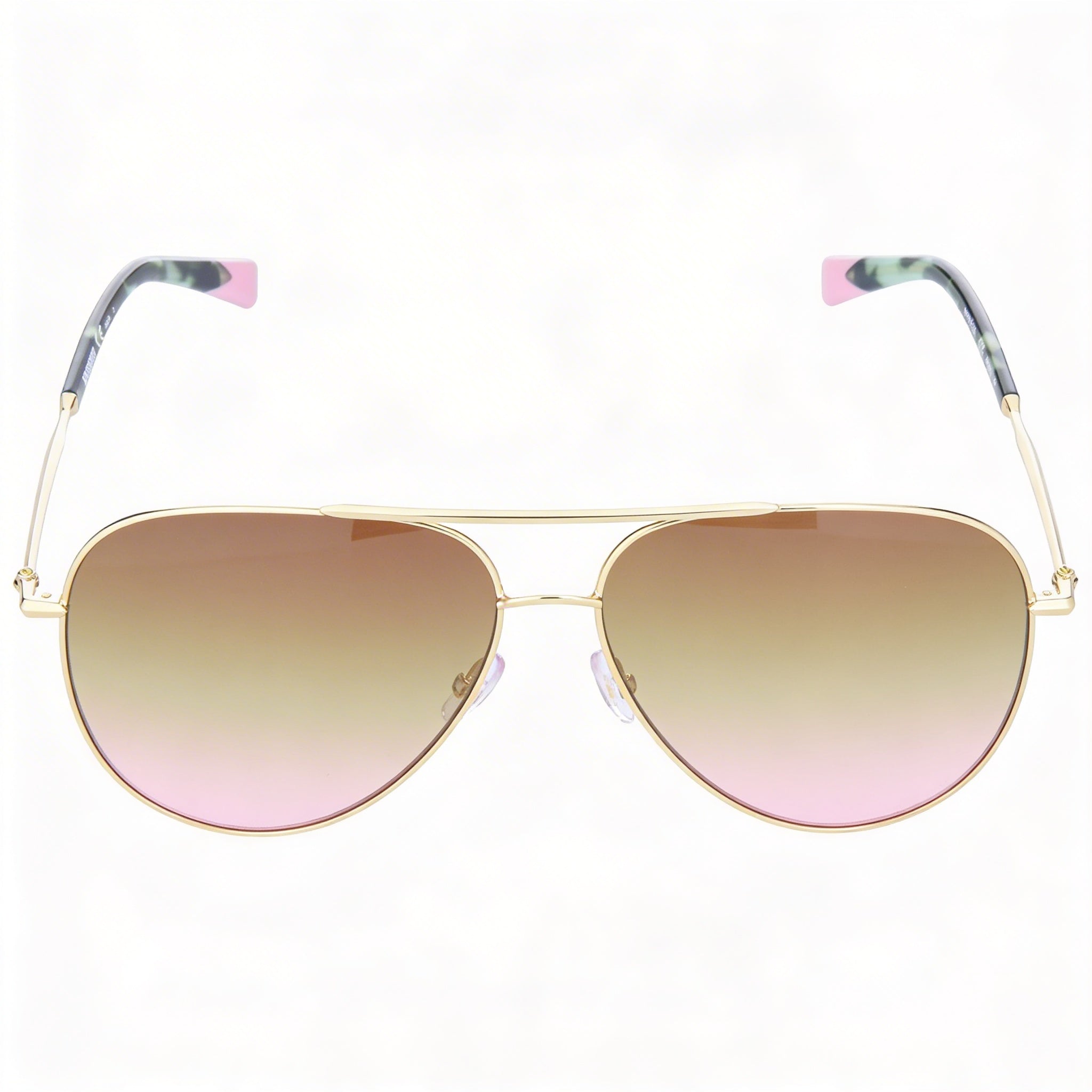 Gafas de sol Missoni de aviador para mujer, gradiente dorado, gris y rosa, acero inoxidable, protección 100% UV, 60 mm, Photo 2