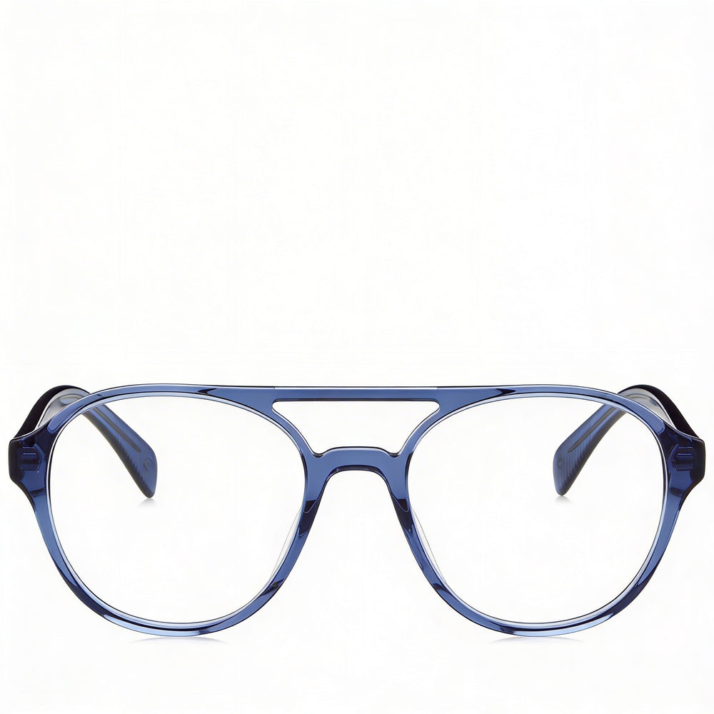 Gafas de sol modernas Rag & Bone para mujer con montura de acetato azul y lentes de policarbonato azul de 51 mm