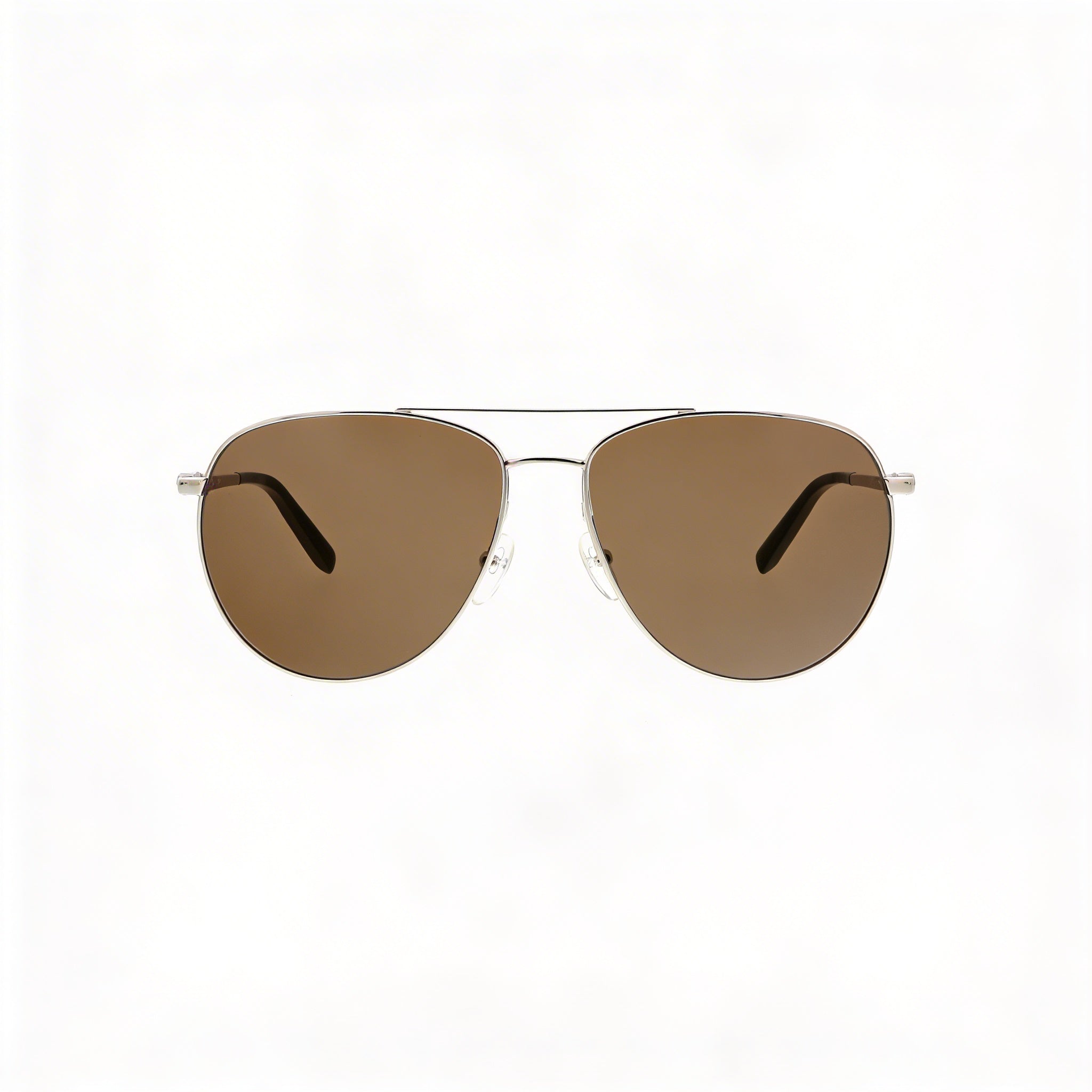 Salvatore Ferragamo Unisex Aviators Sunglasses Silver Metal Frame Brown UV Protected Lenses 60-15-140, Photo 2