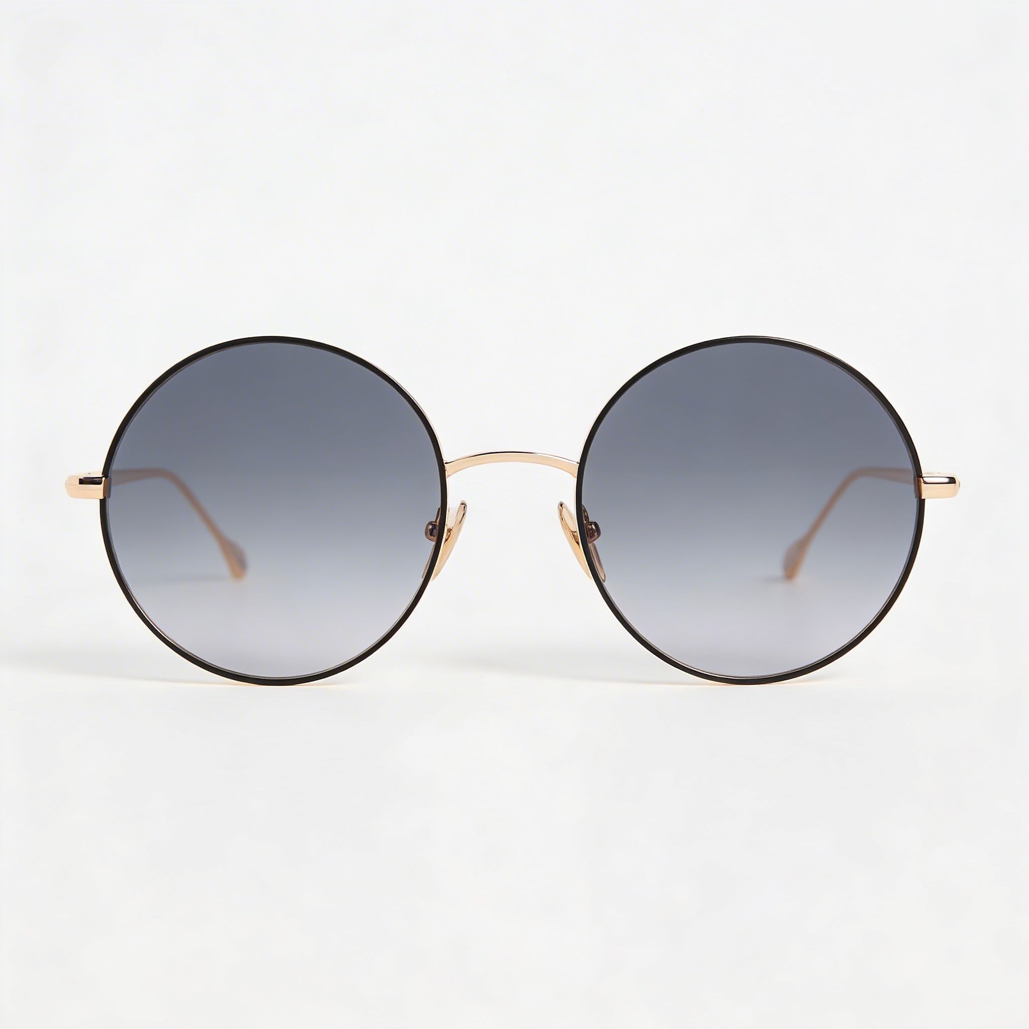 Gafas de sol clásicas Isabel Marant para mujer, redondas, de acero inoxidable, color negro y dorado, con protección UV, 54 mm, Photo 2