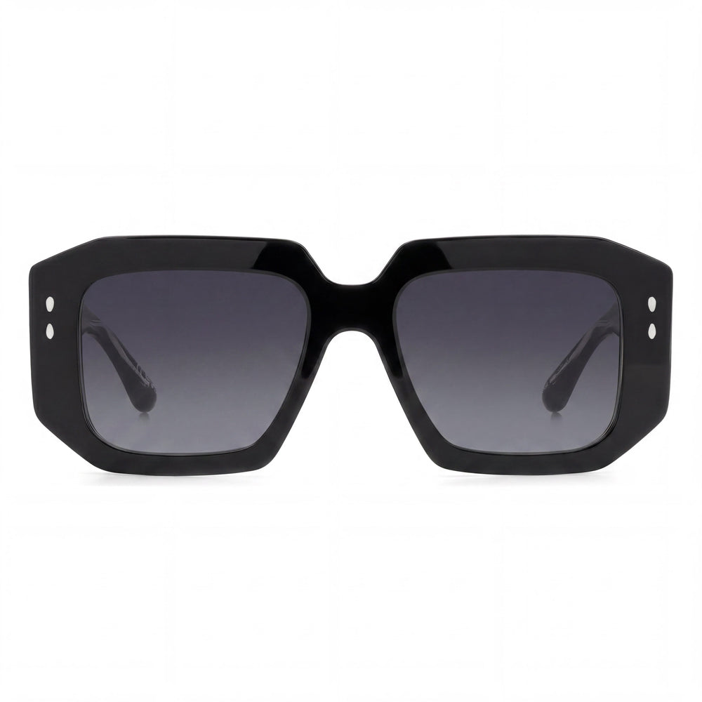 Isabel Marant Trendy Acetate Women's Black Acetate Frame Black Polycarbonate Lens UV Protection Sunglasses 53mm