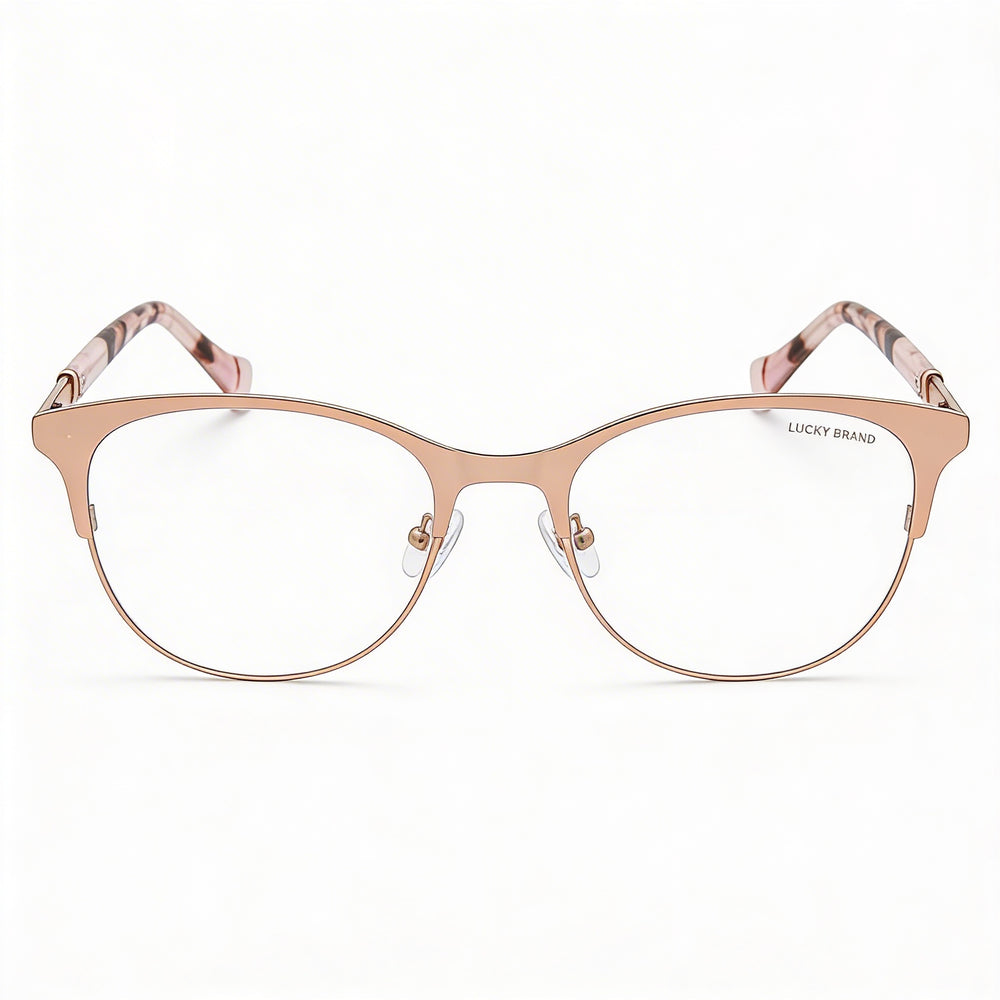 Gafas Lucky Brand Vlbd127 para hombre con montura metálica en oro rosa y lentes de policarbonato polarizadas, 51-18-140