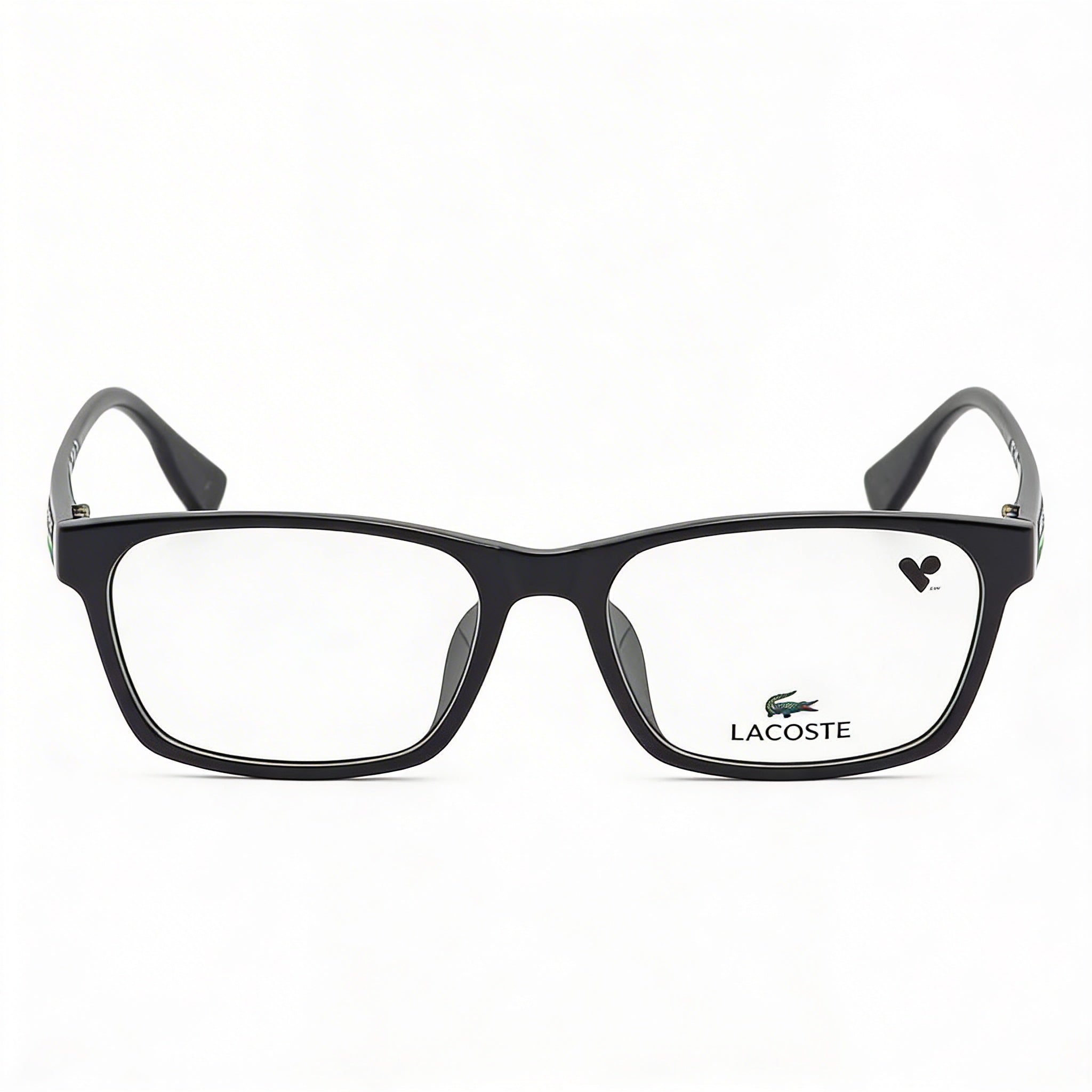 Gafas de sol de estilo moderno Lacoste para hombre con montura inyectada en negro y lentes negras no polarizadas, ancho de lente de 54 mm, Photo 2