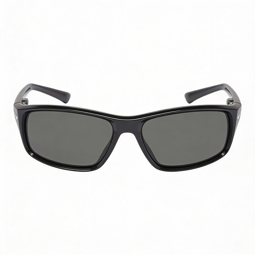 Nike Adrenaline Unisex Lightweight Plastic UV Protection Sunglasses, Silver Frame, Grey Lens 64-14-135