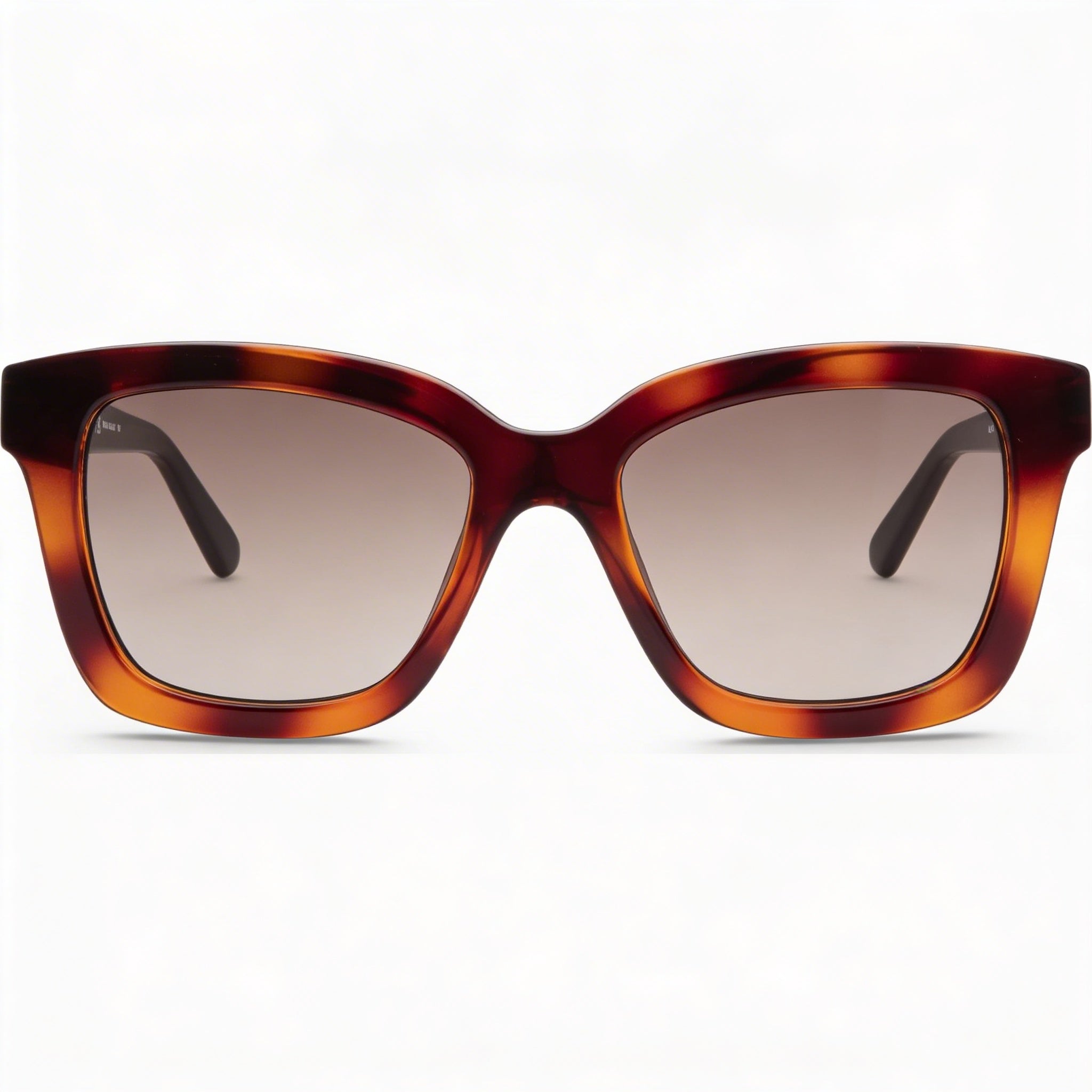 Gafas de sol Ferragamo Classic unisex, de plástico carey, con lentes marrones degradadas no polarizadas y protección UV de 53 mm, Photo 2