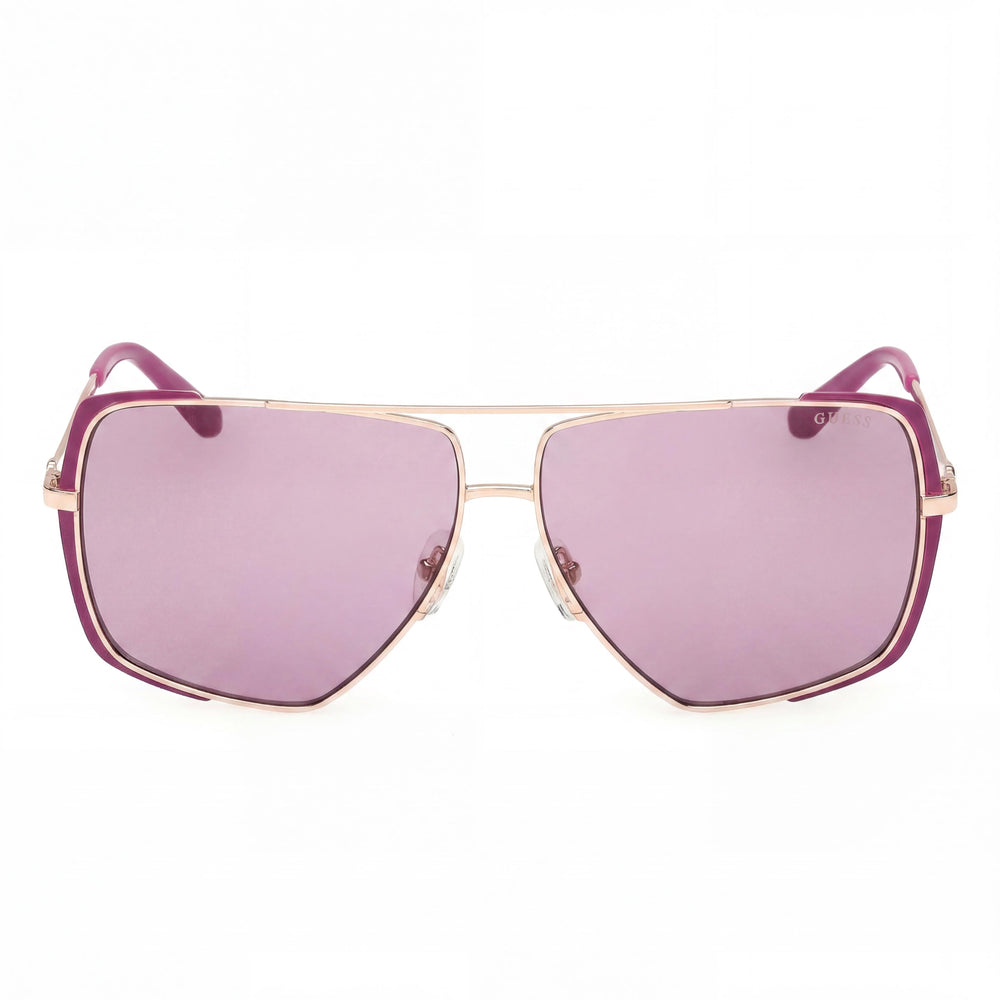 Gafas de sol metálicas GUESS Casual Collection GU00220 para mujer, violeta mate, protección UV 400, 62-12-140