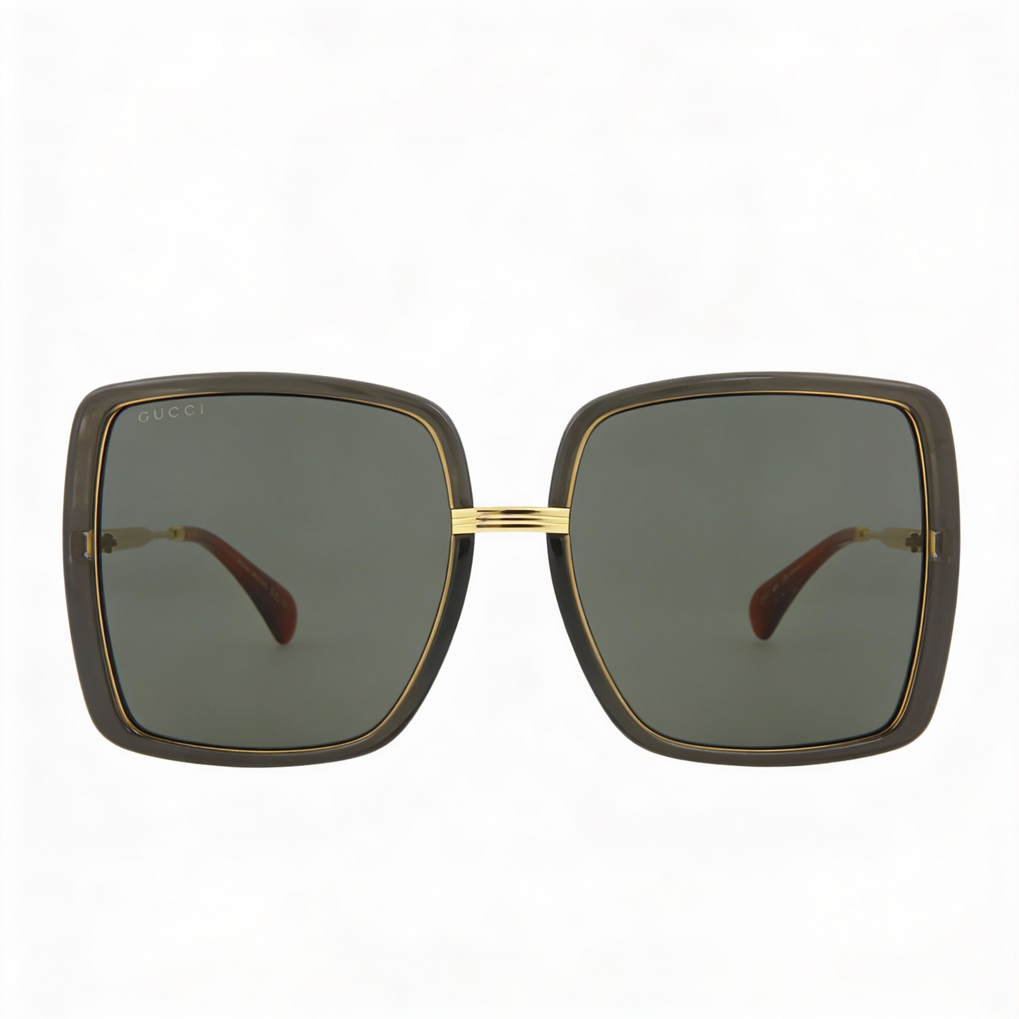 Gafas de sol Gucci Gg0903s-001 para mujer, cuadradas, de plástico gris transparente, con lentes gris-doradas-grises, protección UV, sin polarizar, 60 mm, Photo 2