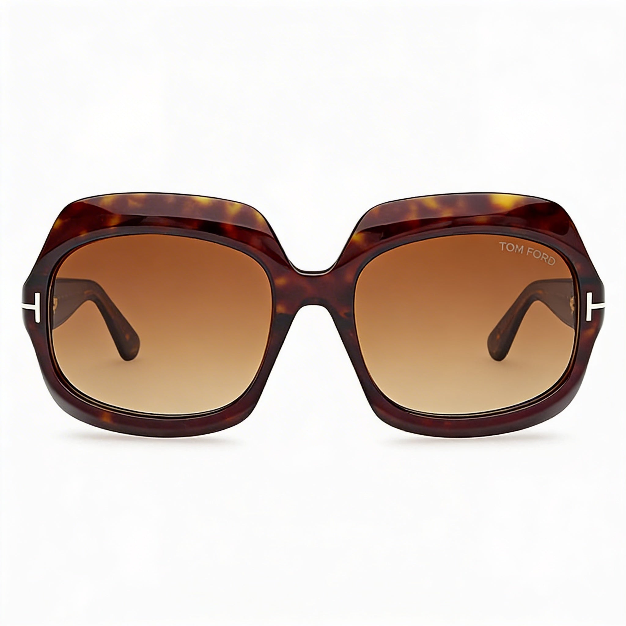 Tom Ford Women's Classic Sunglasses, Dark Havana Light Brown Shaded Frame, Gradient Brown Lenses, 60mm, Photo 1