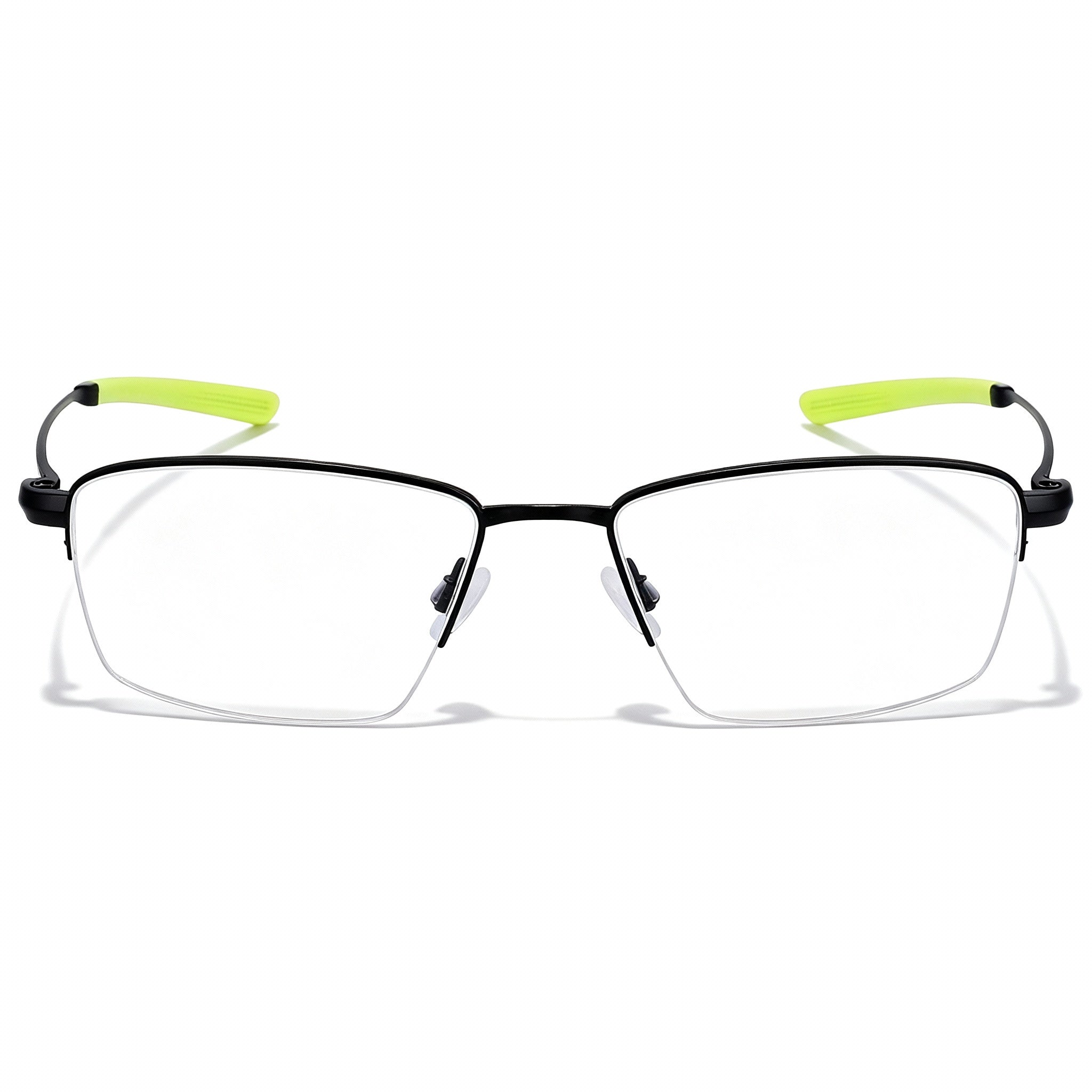 Nike 6045 Unisex Rectangular Semi-Rimless Alloy Steel Optical Frames Satin Black 54-17-145mm