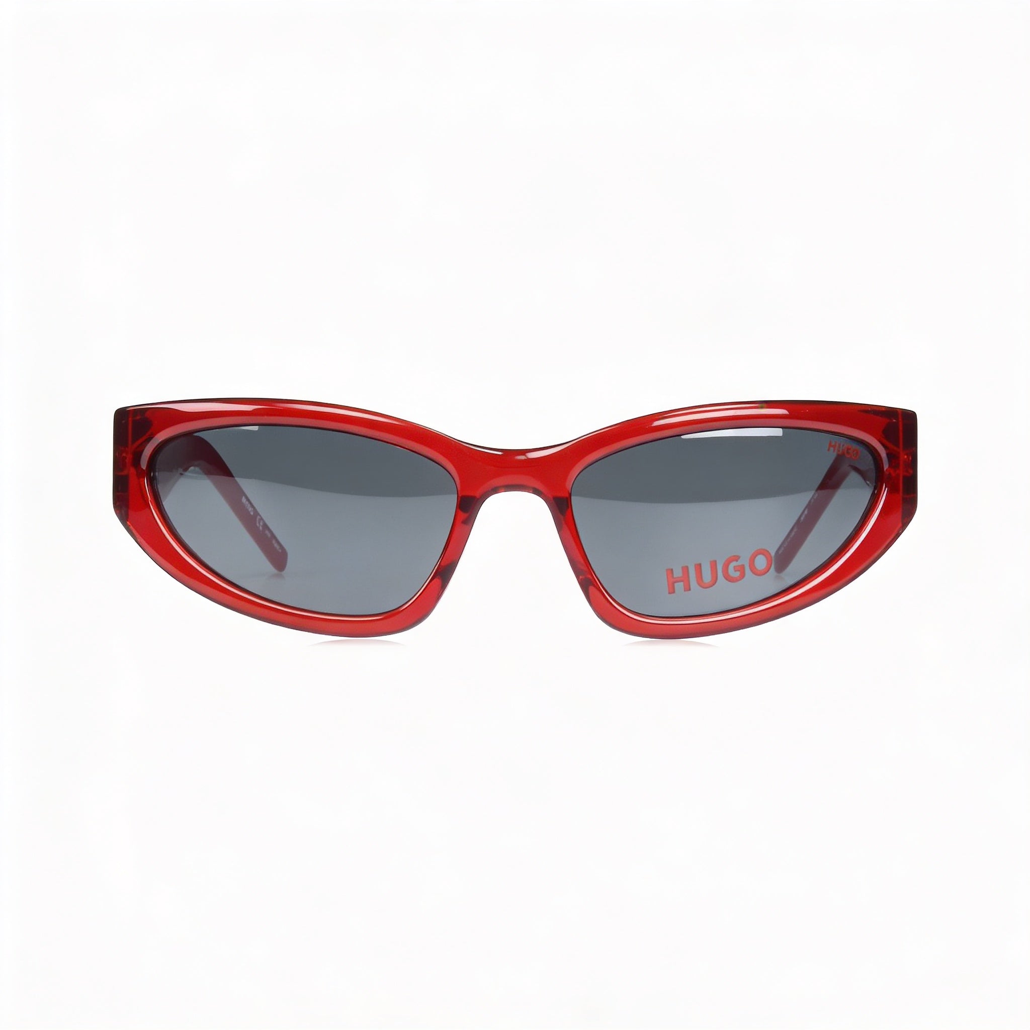 Gafas de sol Hugo Boss Modern Unisex con montura de plástico roja y lentes grises, protección UV, 7-1-4 mm, Photo 2