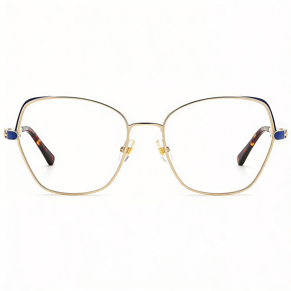 Kate Spade New York Gafas de sol polarizadas de policarbonato con montura de acetato azul y dorado casual para mujer 47.5mm