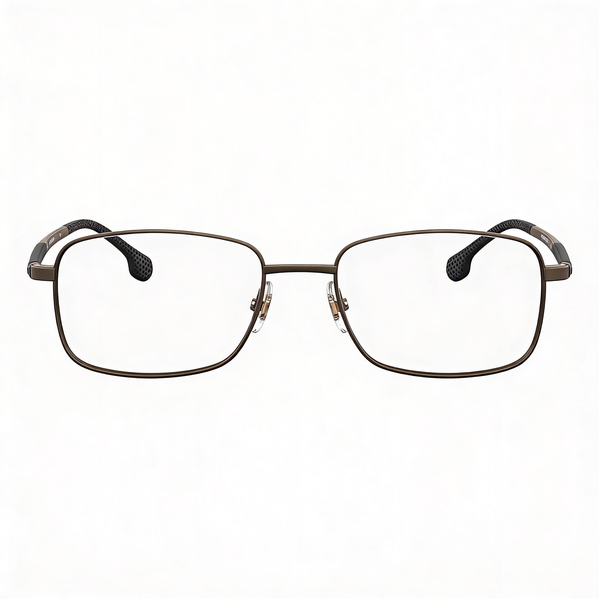 Carrera 8848 Gafas Rectangulares Metálicas para Hombre, Bronce Mate, con Patillas de Metal con Memoria, 55mm, Photo 1