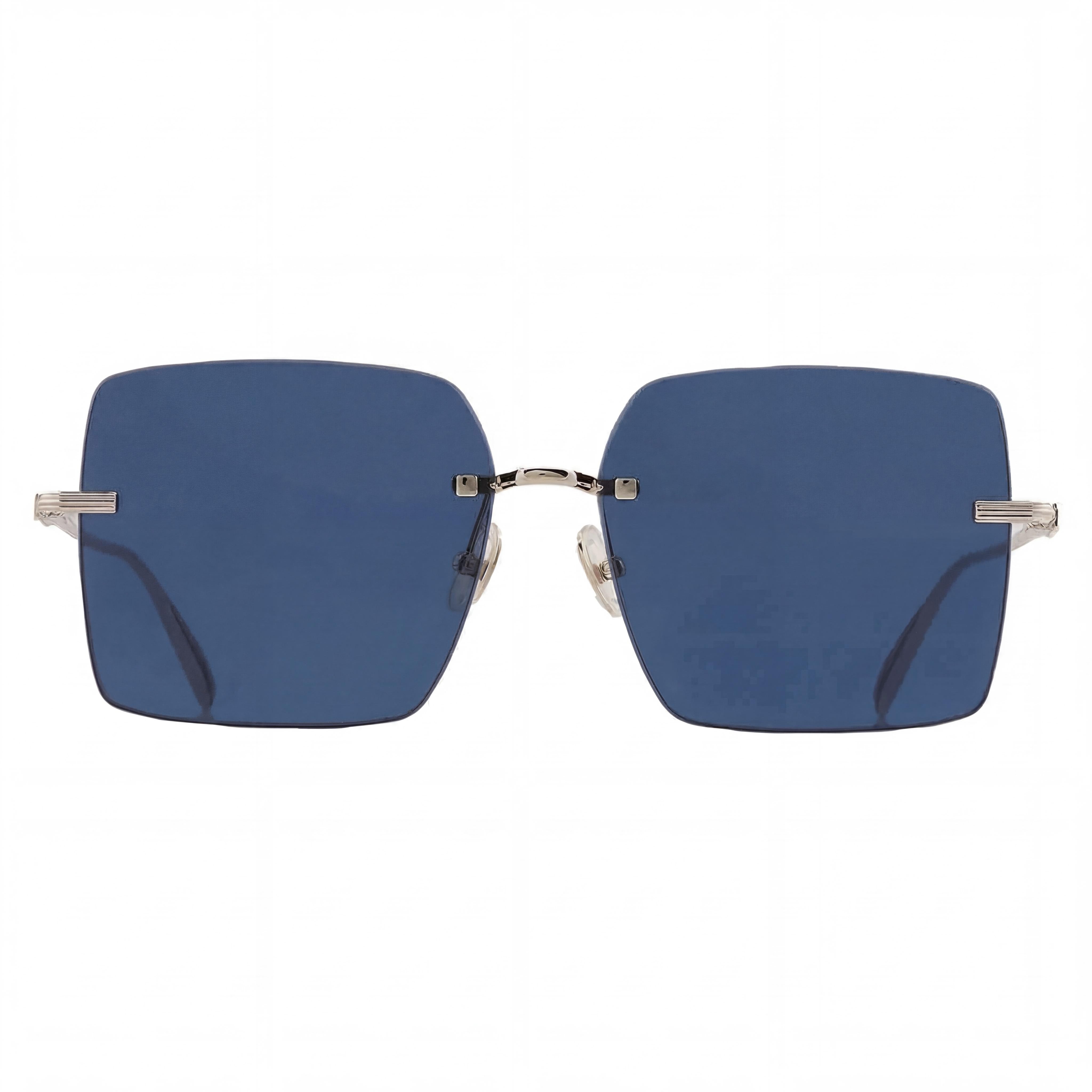 Gafas de sol Salvatore Ferragamo Modern SF311S para mujer, doradas/azules, de metal, sin polarizar, 100% protección UV, 60 mm, Photo 2