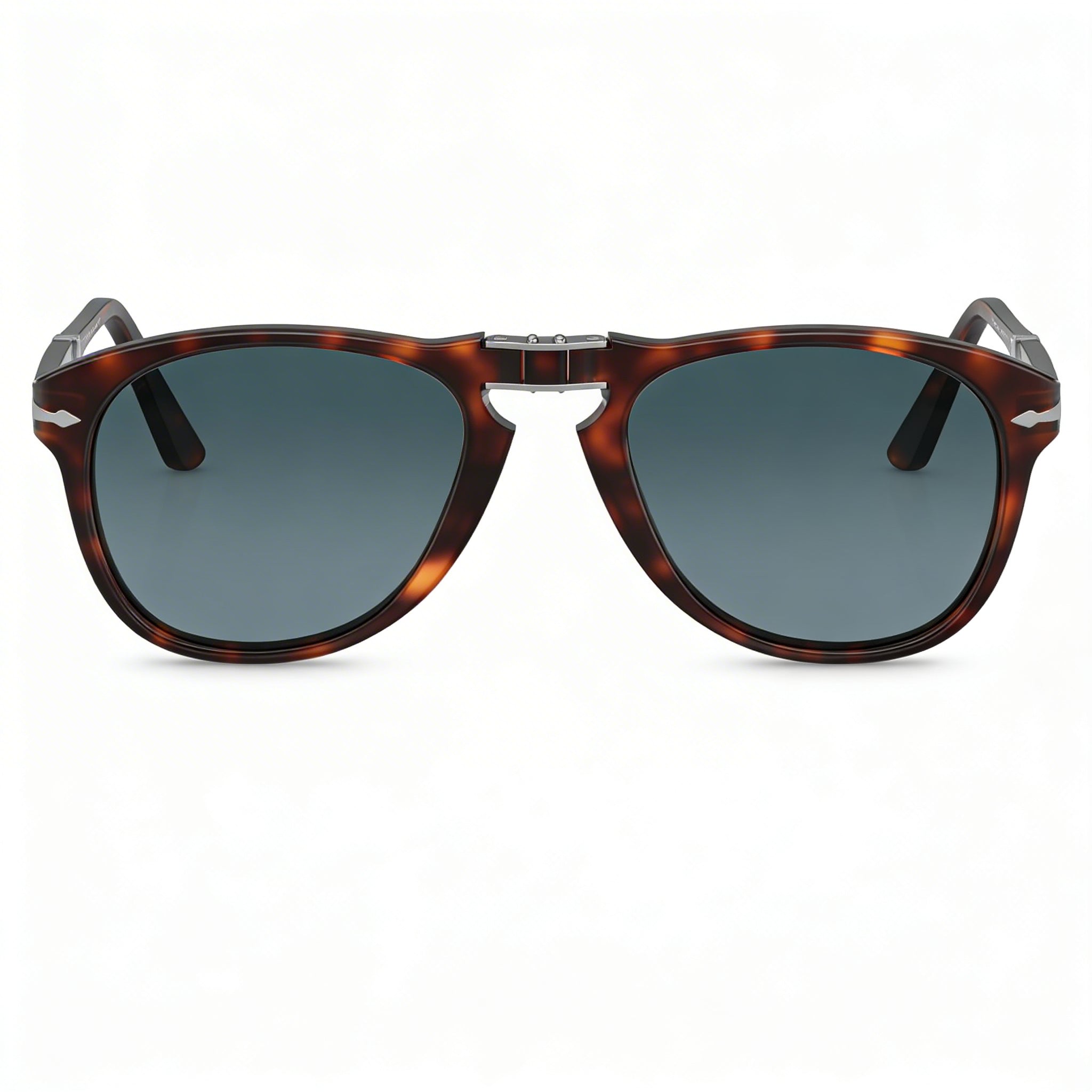 Persol Po0714 Folding Unisex Havana Acetate Blue Gradient Polarized Lenses UV Protection 54mm Sunglasses, Photo 2