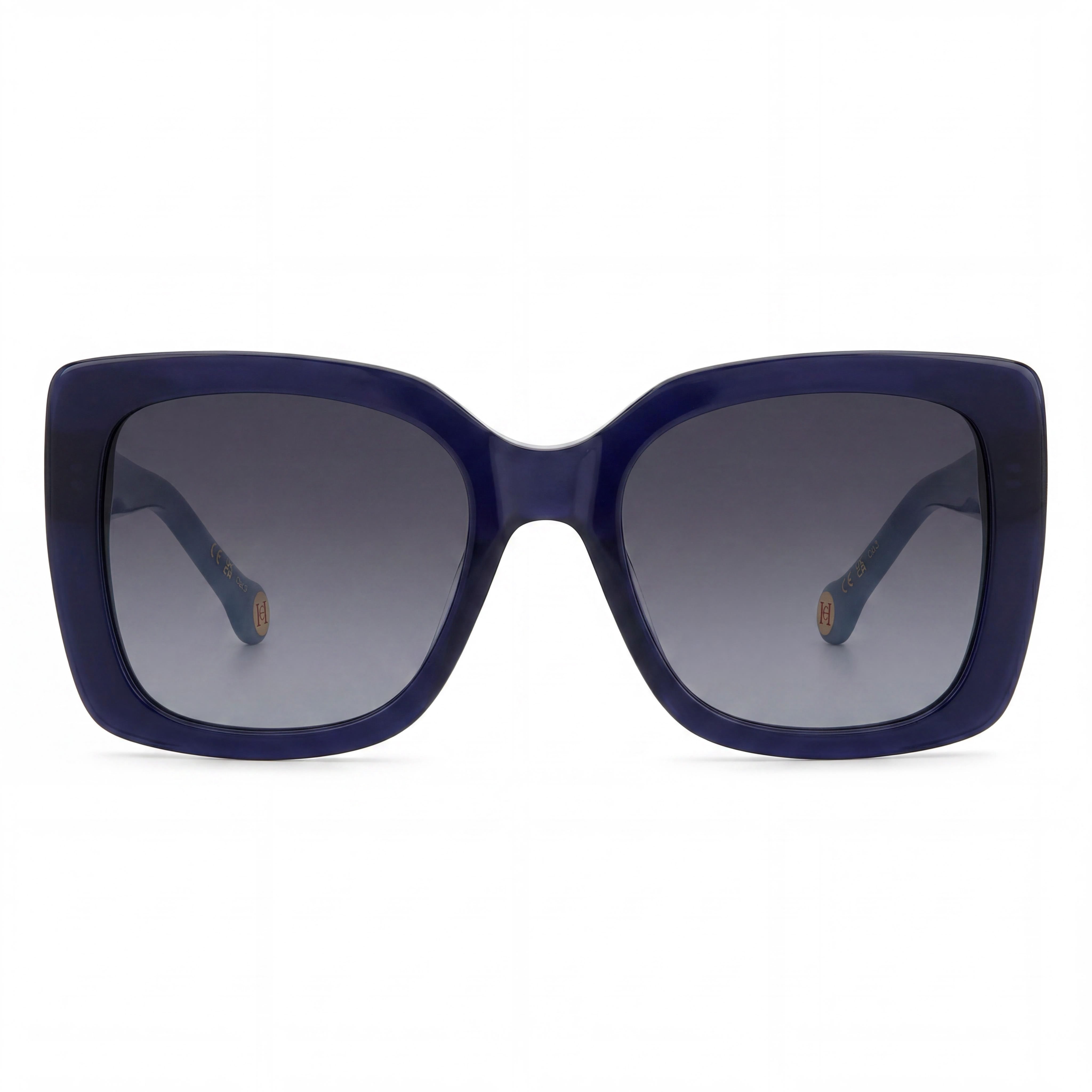 CAROLINA HERRERA HER 0258/G/S Women's Casual Blue Acetate Frame Dark Grey Shaded Lenses 20mm Bridge 140mm Temples, Photo 2
