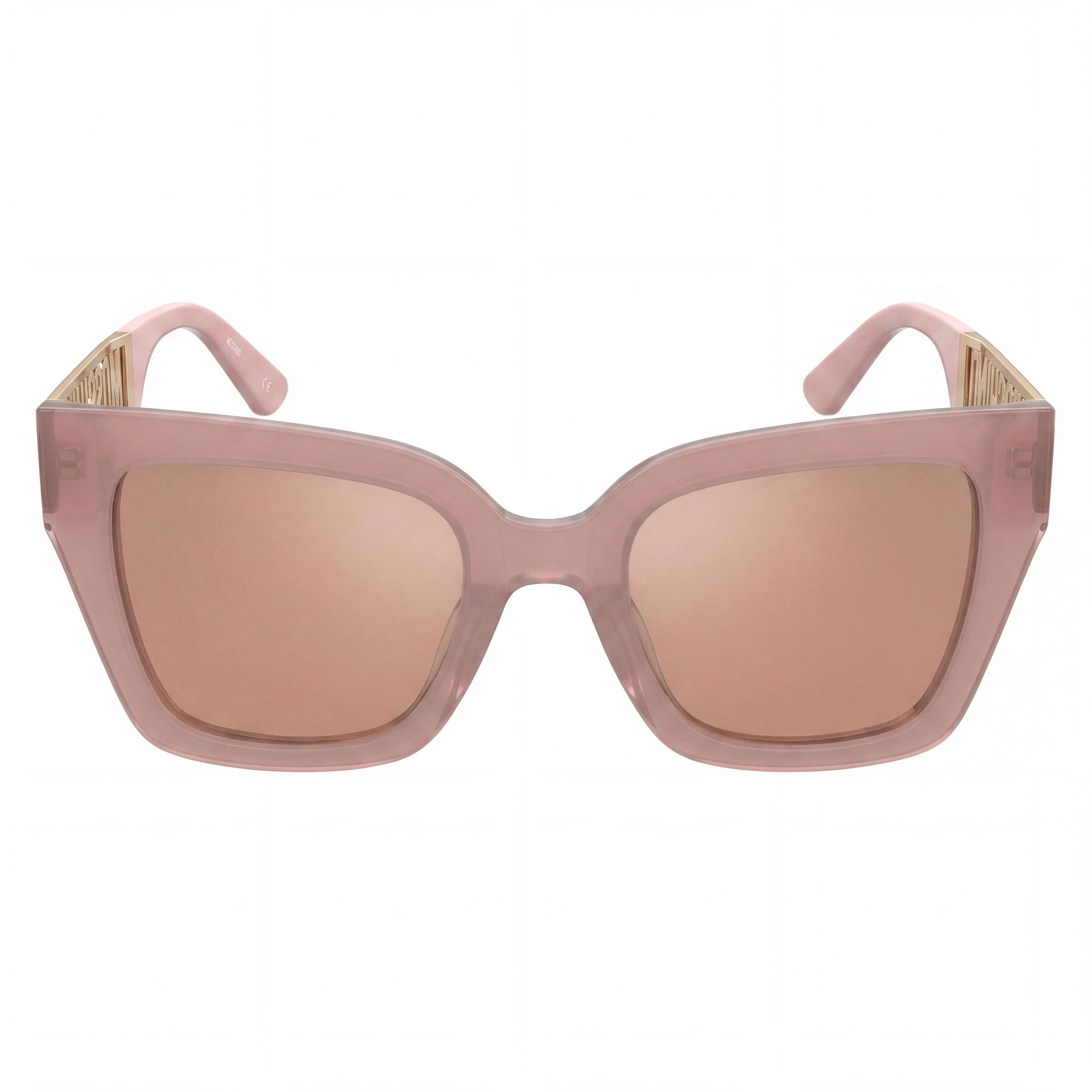Moschino Casual Women's Pink Acetate Sunglasses, Pink Flash Silver Non-Polarized Lenses, UV Protection, 53mm, Photo 2