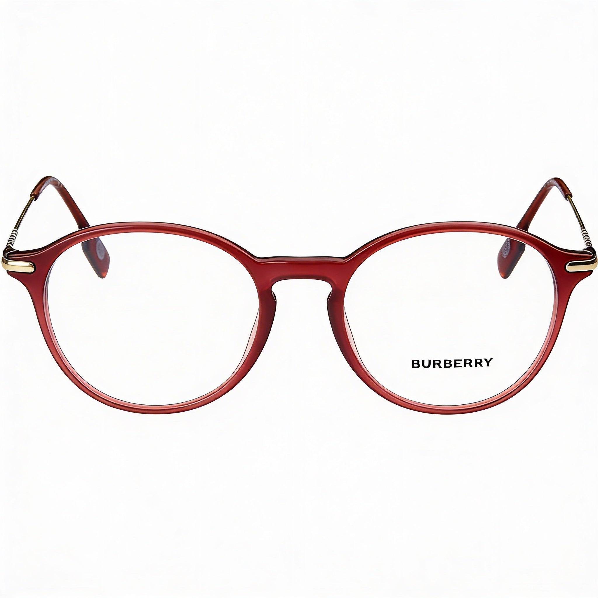 BURBERRY Be 2365 Women's Lightweight Acetate Eyeglasses with Clear Lenses, Bordeaux, 51mm, Photo 2