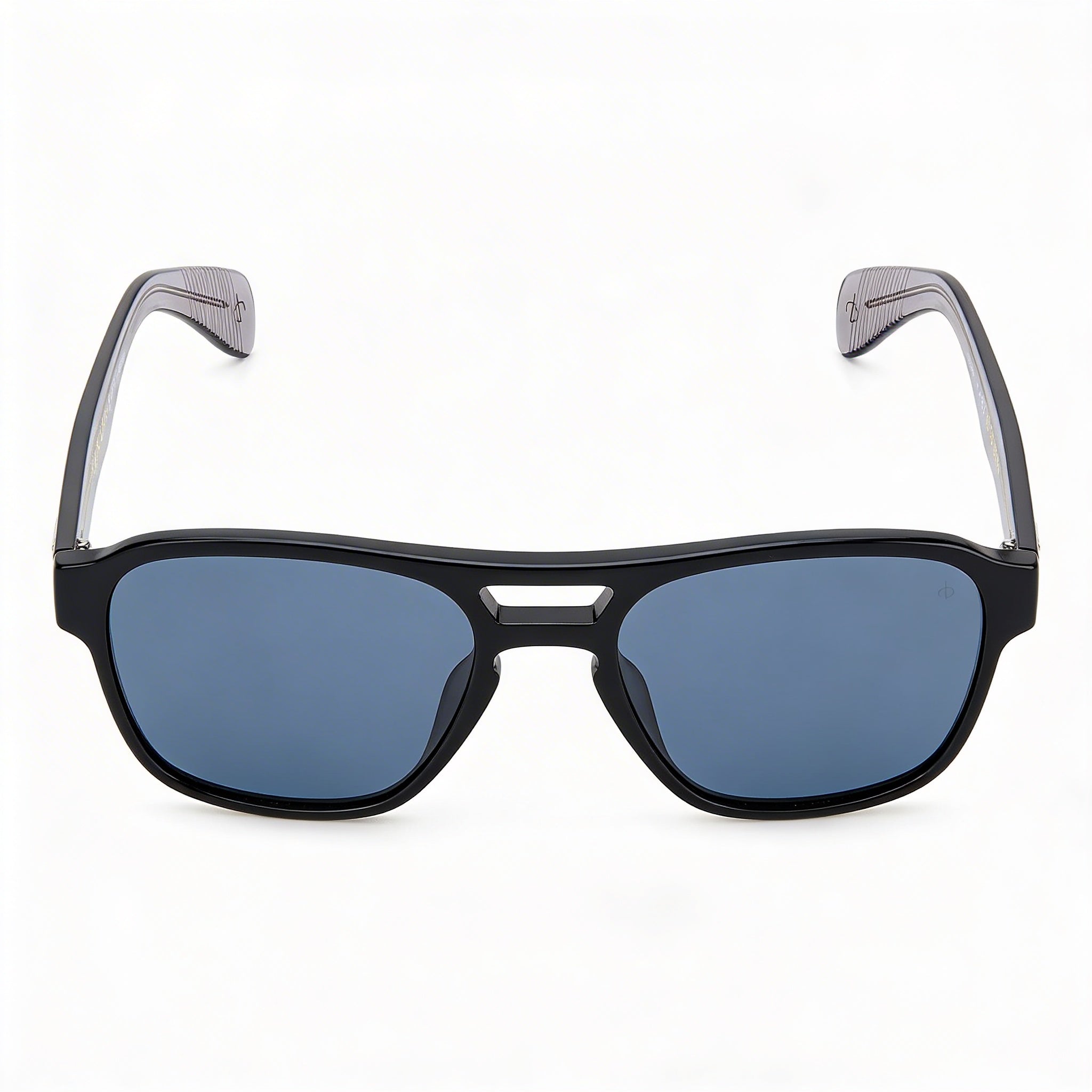 Rag & Bone Modern Unisex Black Rectangular Full-Rim Eco Acetate Non-Polarized 54mm Sunglasses, Photo 2
